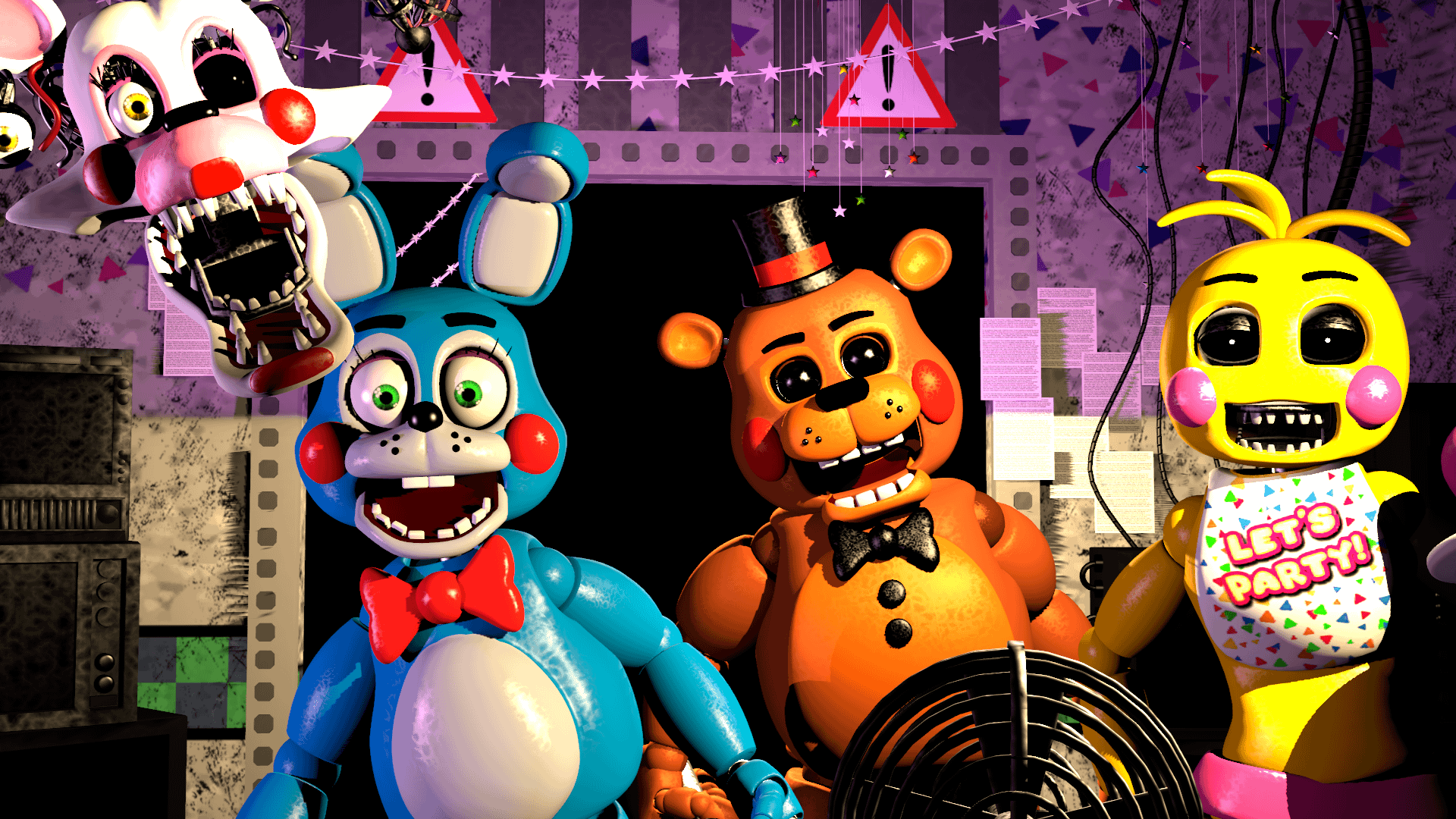 1920x1080 SFM) FNaF 2 Toy Animatronics poster
