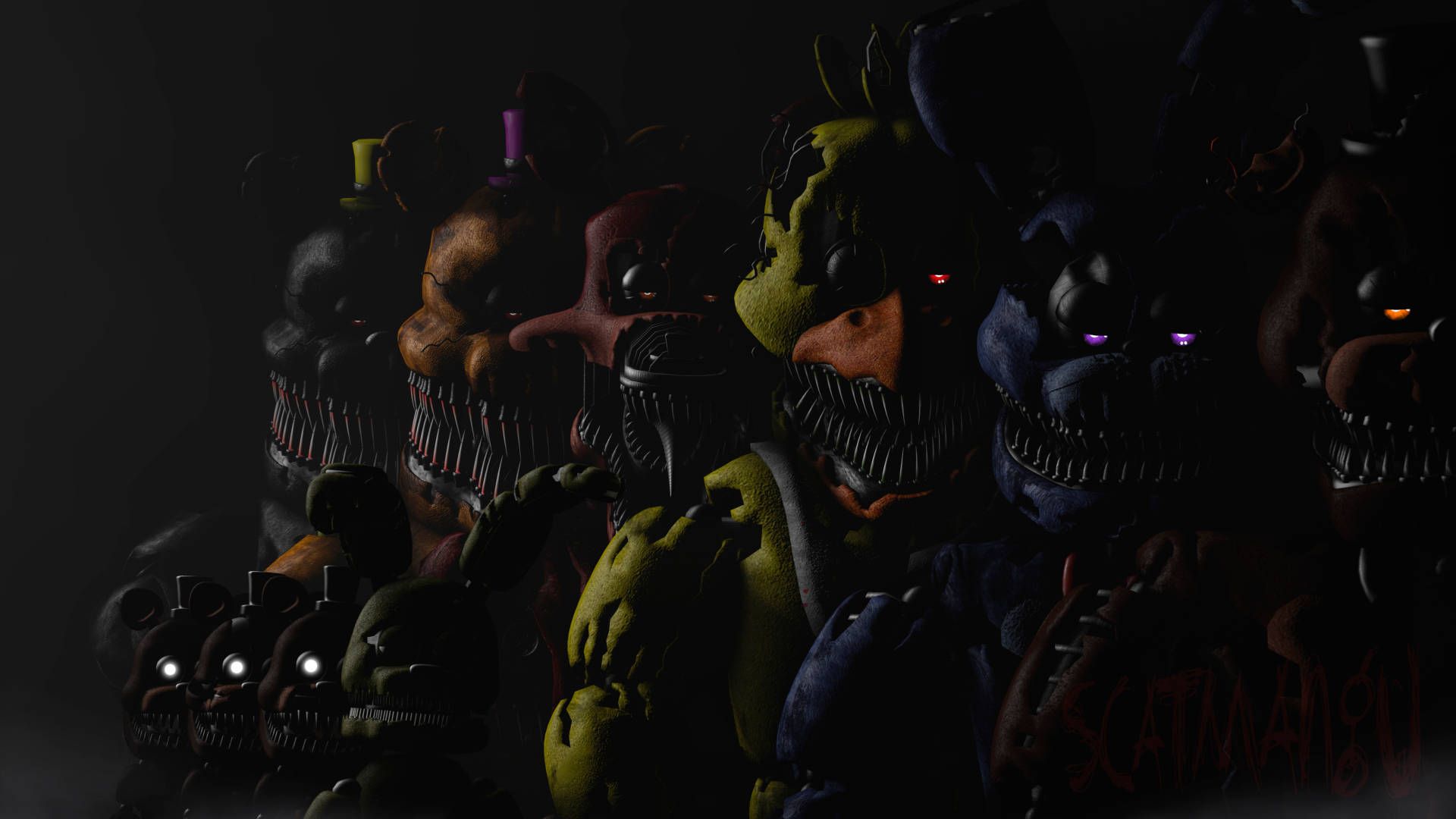 1920x1080 Download Nightmare Freddy Animatronics Wallpaper