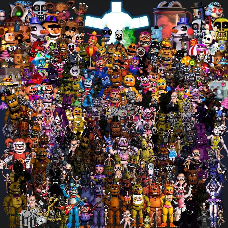 894x894 FNAF Animatronics Wallpaper