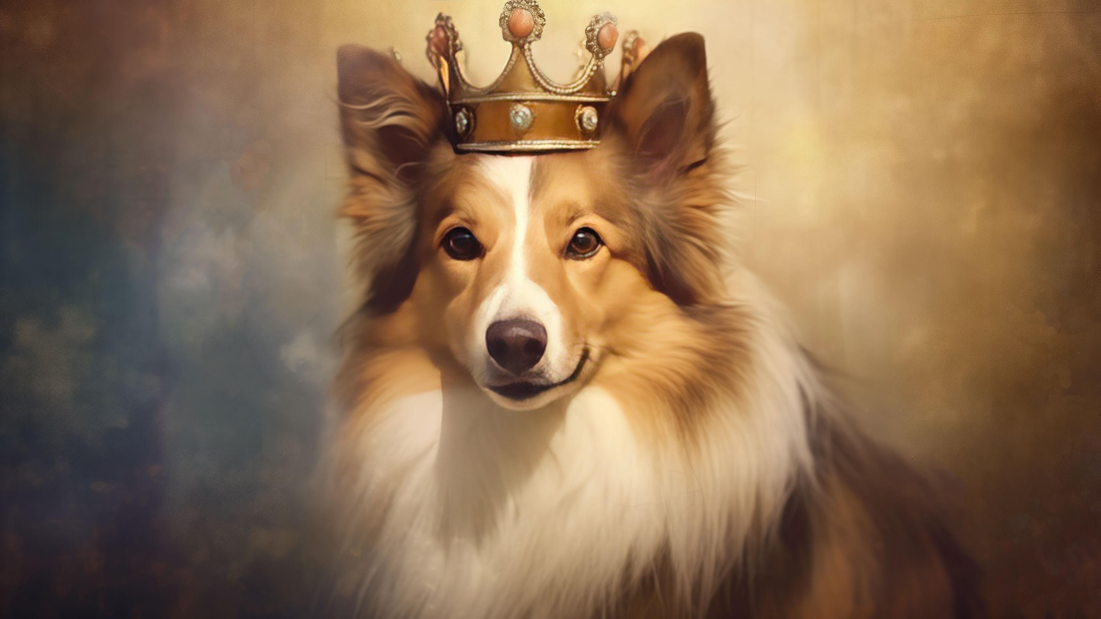 3840x2160 Wallpaper is a free [3840 x 2160] Wallpaper of Lassie with a Crown