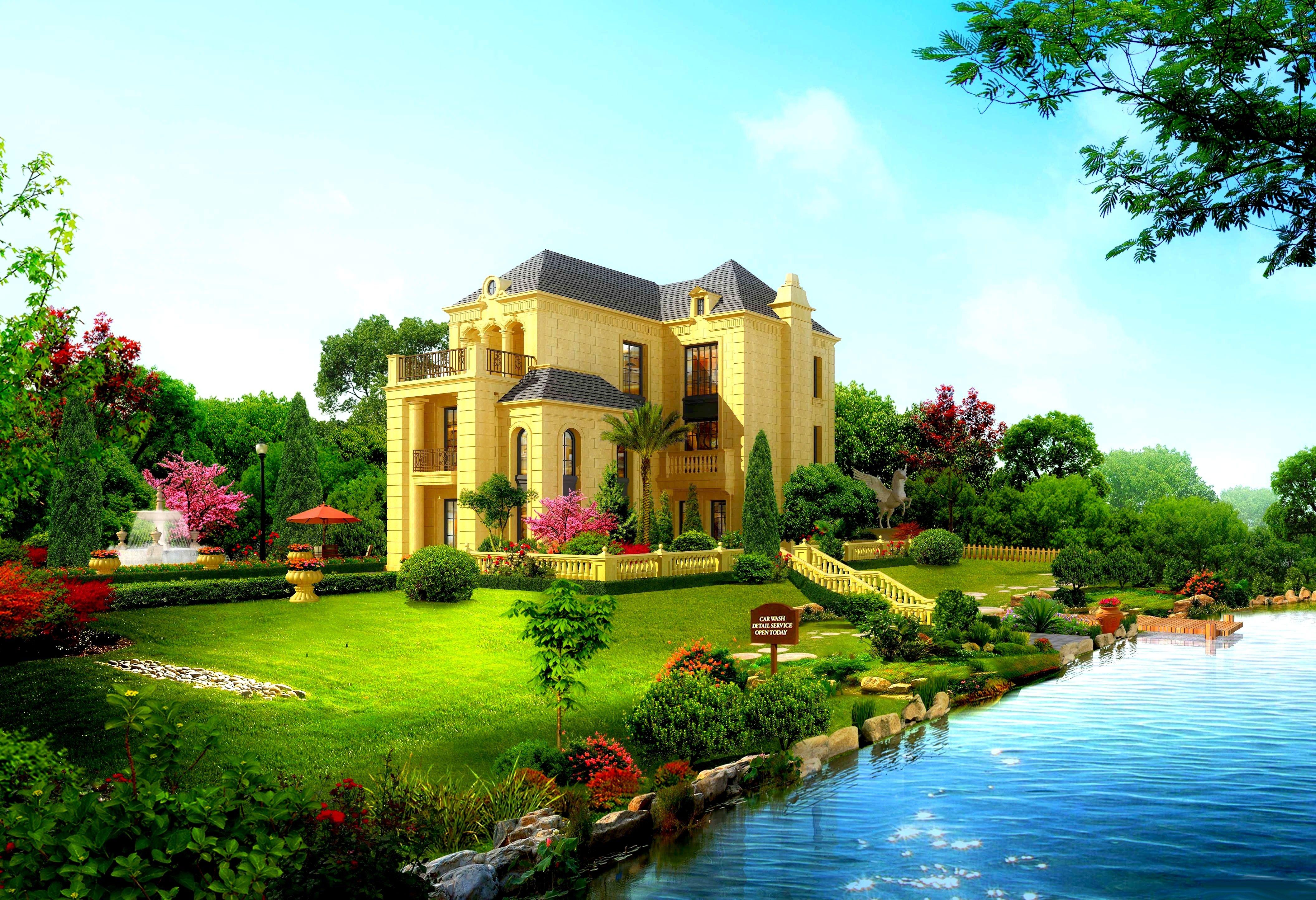 4224x2891 Free download Beautiful house wallpaper 10490 PC en 4224x2891
