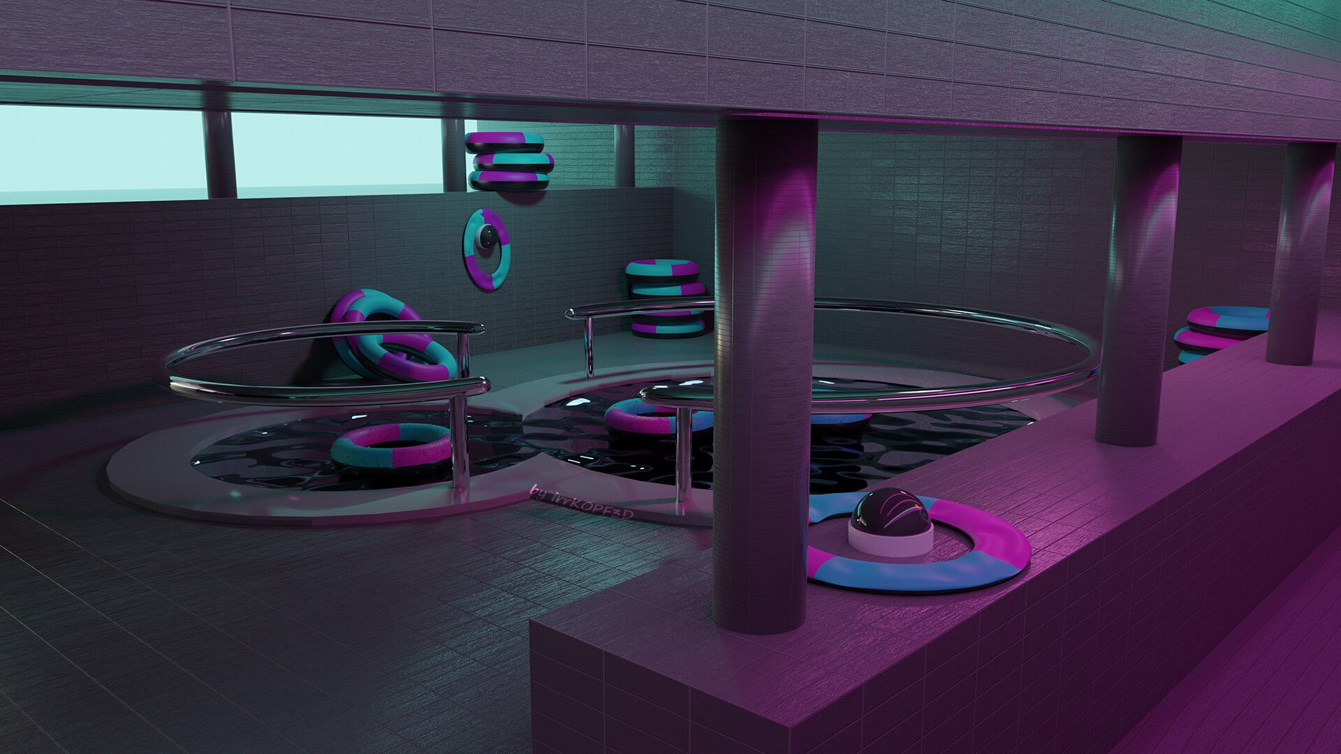 1920x1080 Ａｂａｎｄｏｎｅｄ Ｐｏｏｌ High Security Poolrooms / Backrooms / Liminal Spaces / Dreamcore