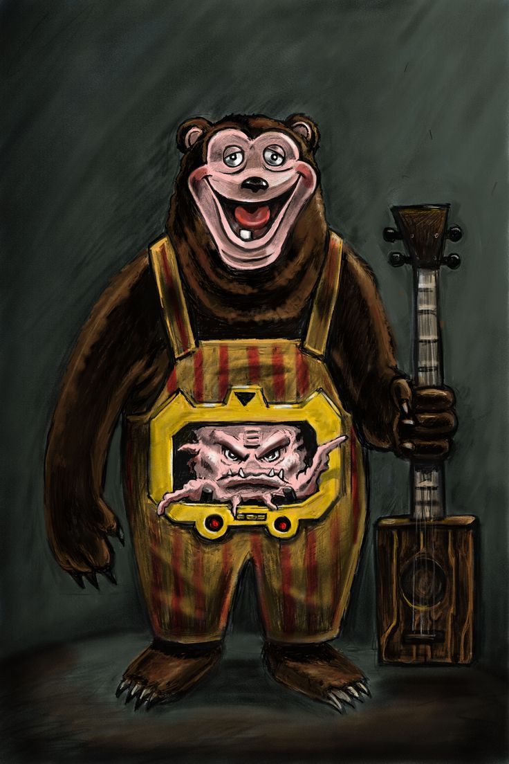 736x1104 Krang with a Showbiz Pizza bear android body