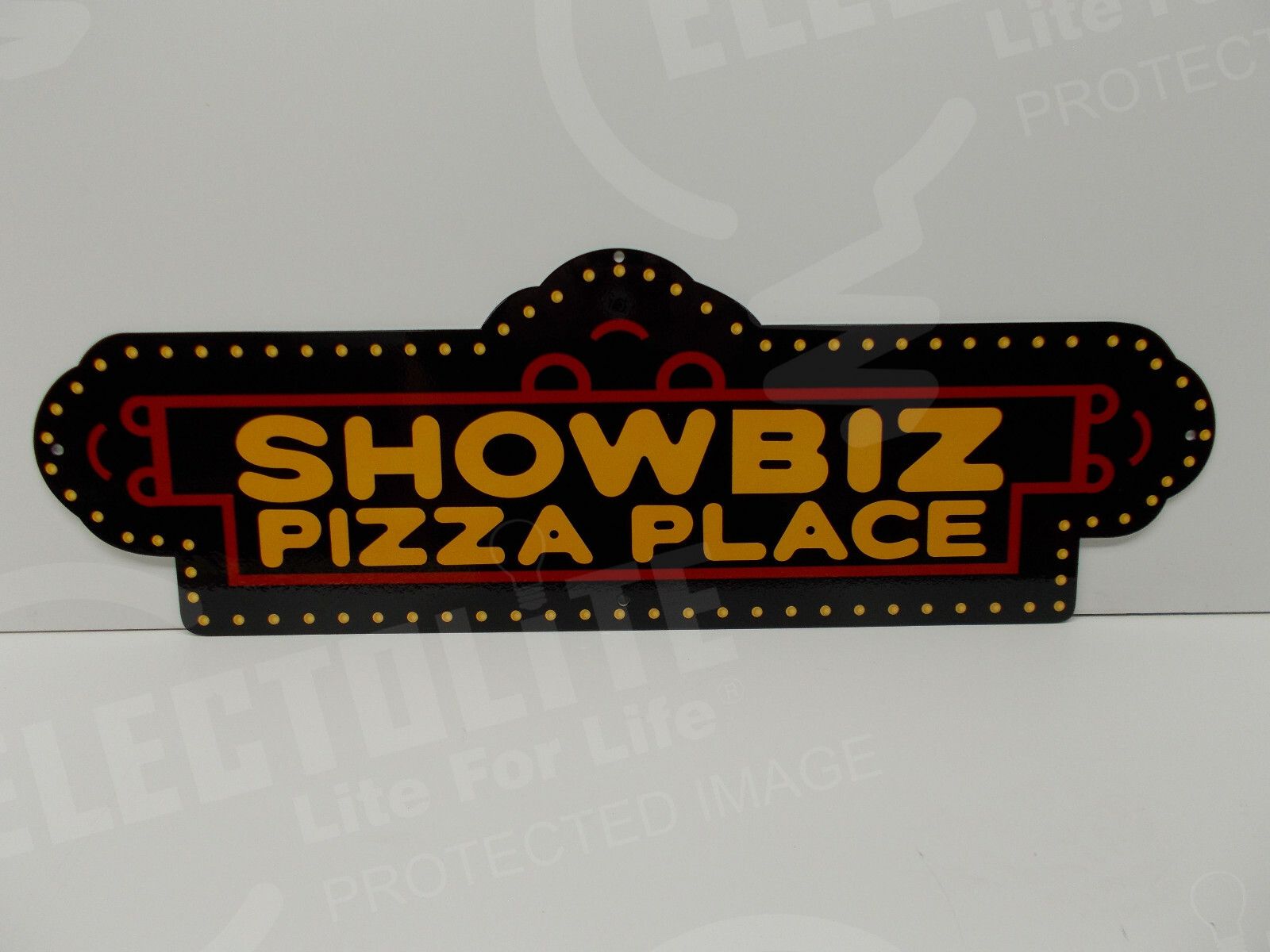 1600x1200 CHUCK E CHEESE SHOWBIZ PIZZA PLACE Steel Enamel Sign. 7 7 8 High By 24 Wide