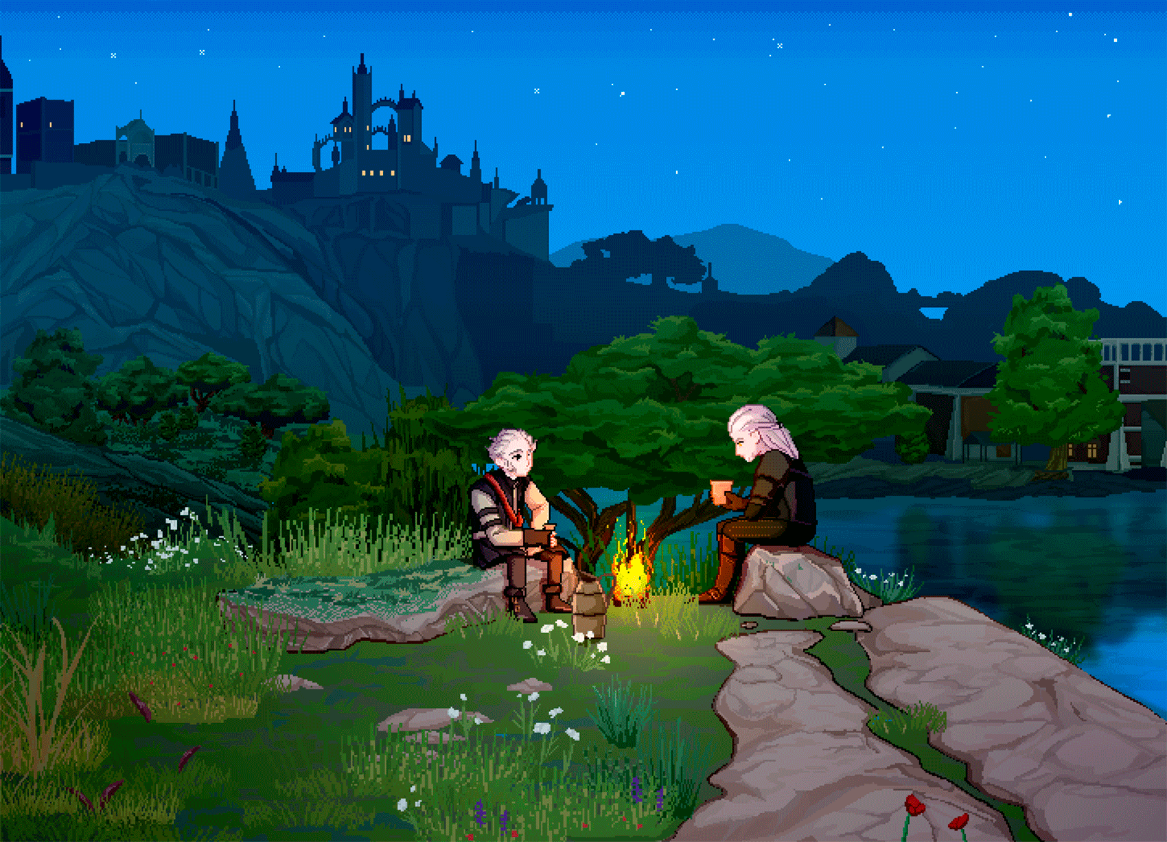 1700x1226 IF The Witcher 3 was made on RPG Maker. [4] +little animation