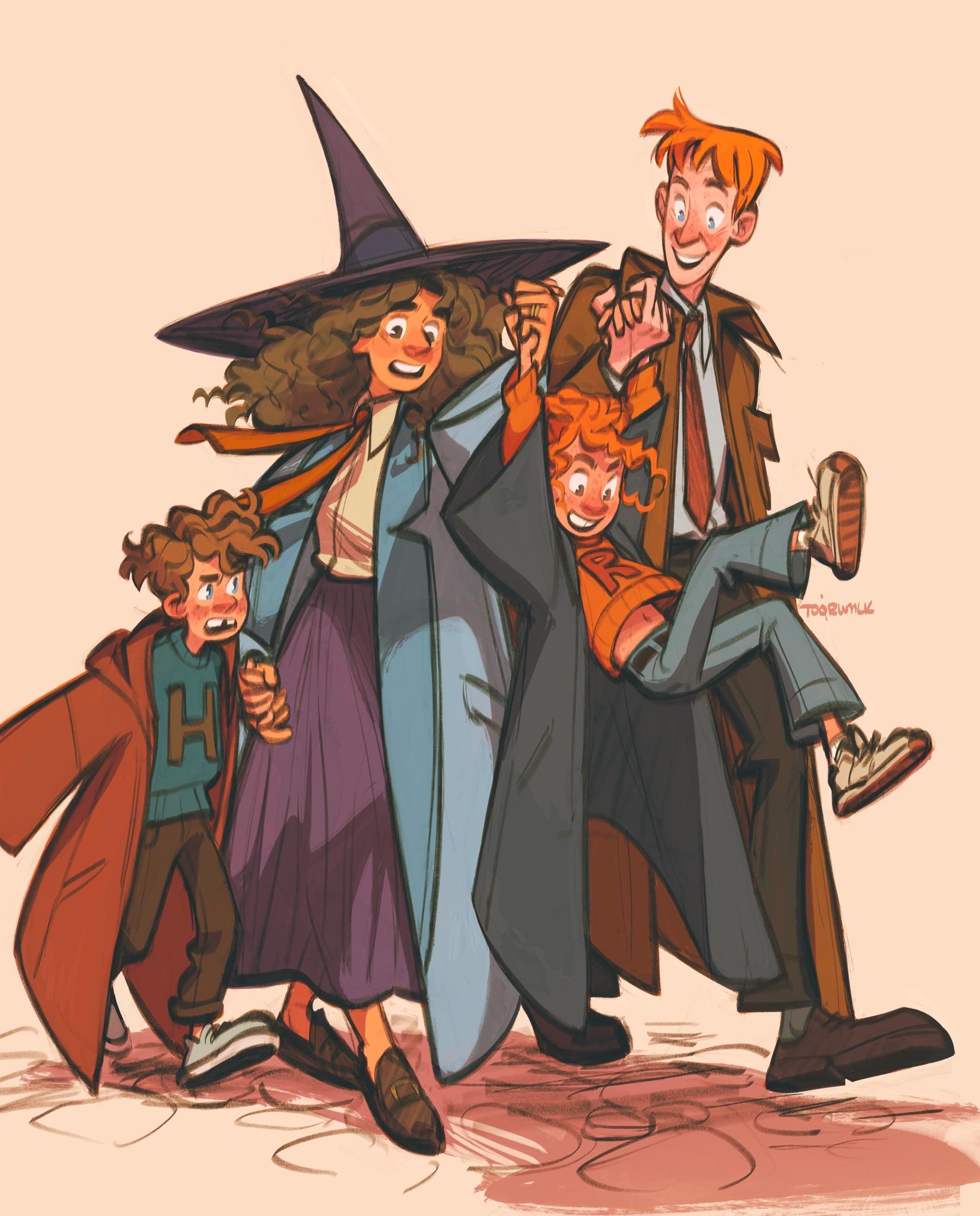 1652x2048 The Granger Weasley Family