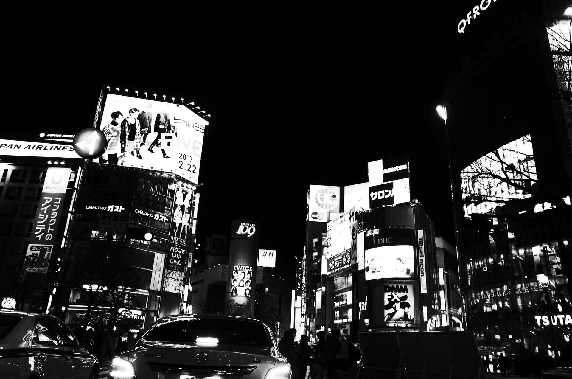 1920x1272 Download Japan Black And White Shibuya Wallpaper