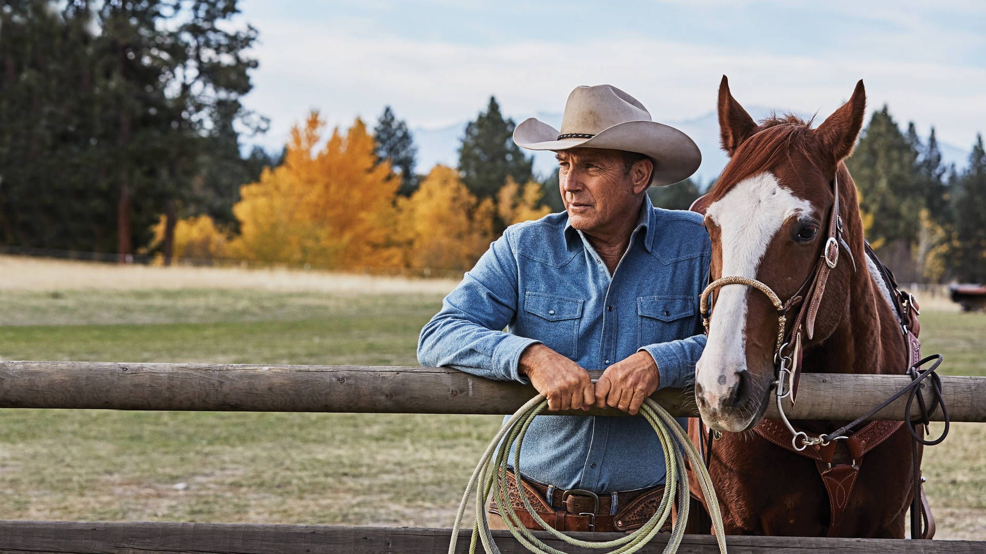 1920x1080 Download Yellowstone Tv Show John With Horse Wallpaper