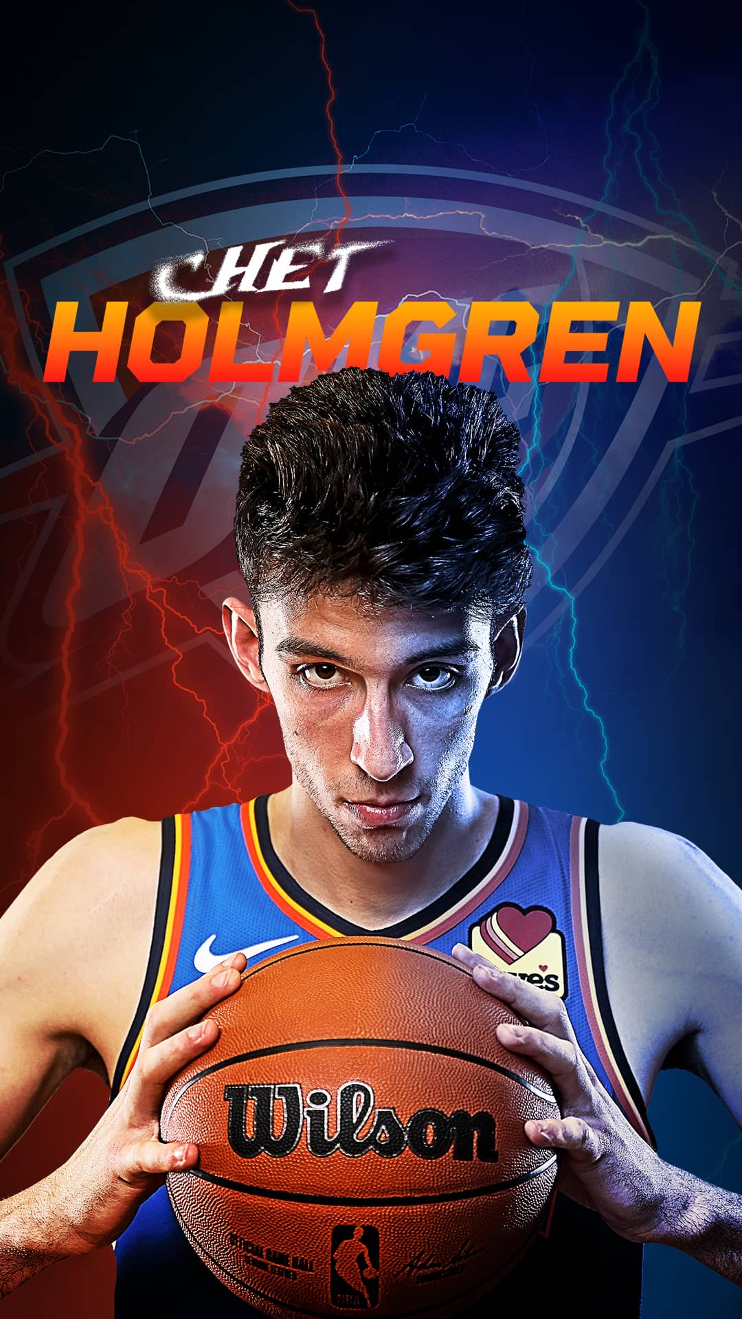1080x1920 Oklahoma City Thunder 2024 Wallpaper