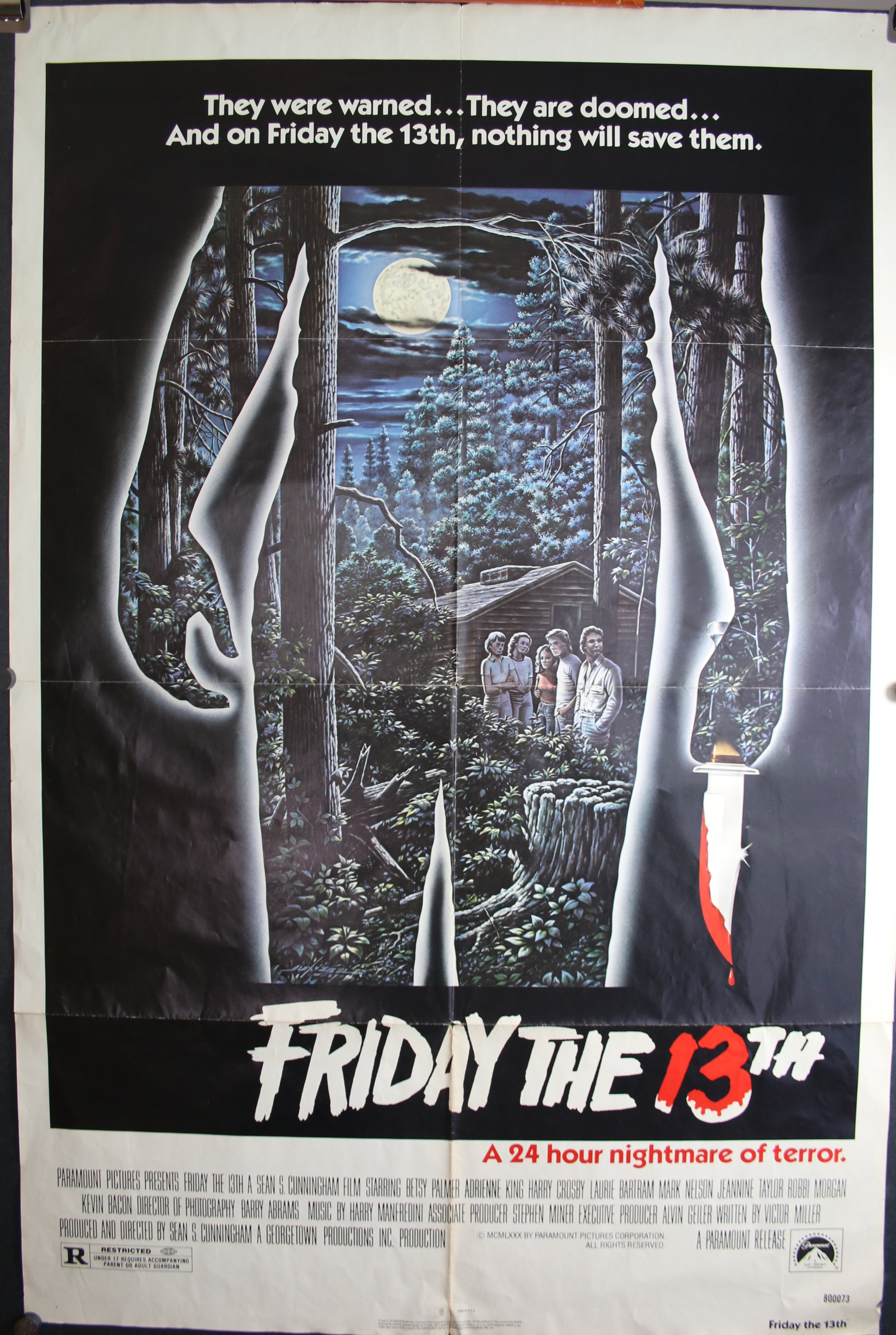 3274x4877 FRIDAY THE 13TH, Original Jason Horror Movie Poster Vintage Movie Posters