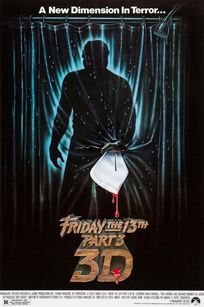 797x1200 Friday The 13th Part 3 3D Movie Poster 11X17 Crystal Lake Jason Voorhees