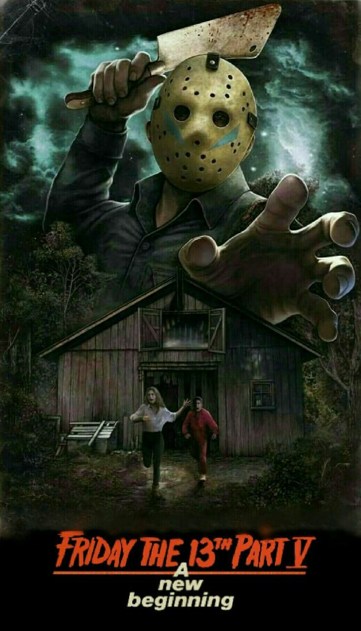 736x1283 Friday the 13 part 5 horror movie poster Slasher