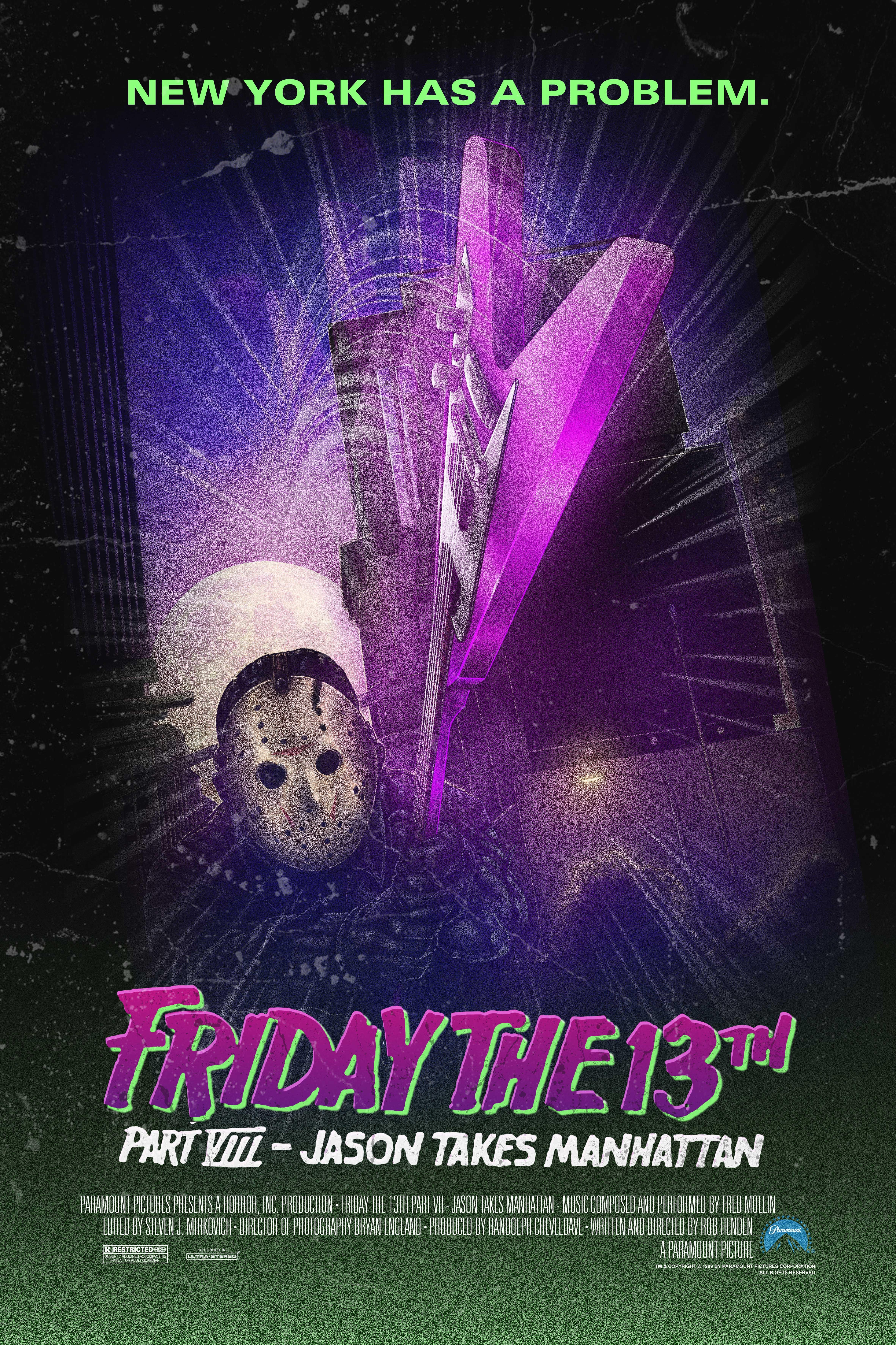 4724x7087 Friday the 13th Takes Manhattan movie poster
