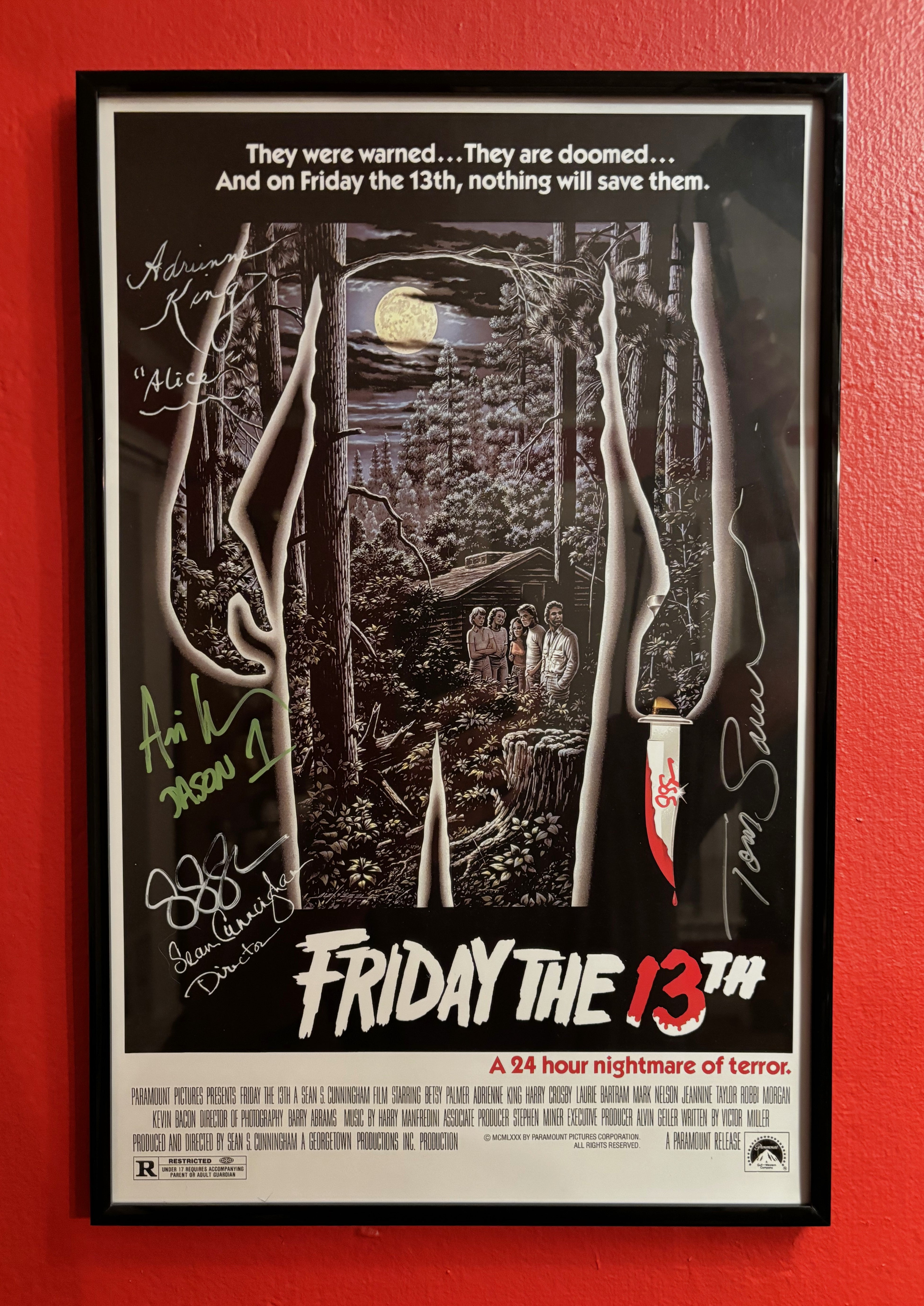 3906x5521 Friday the 13th (1980) x 17 autographed poster