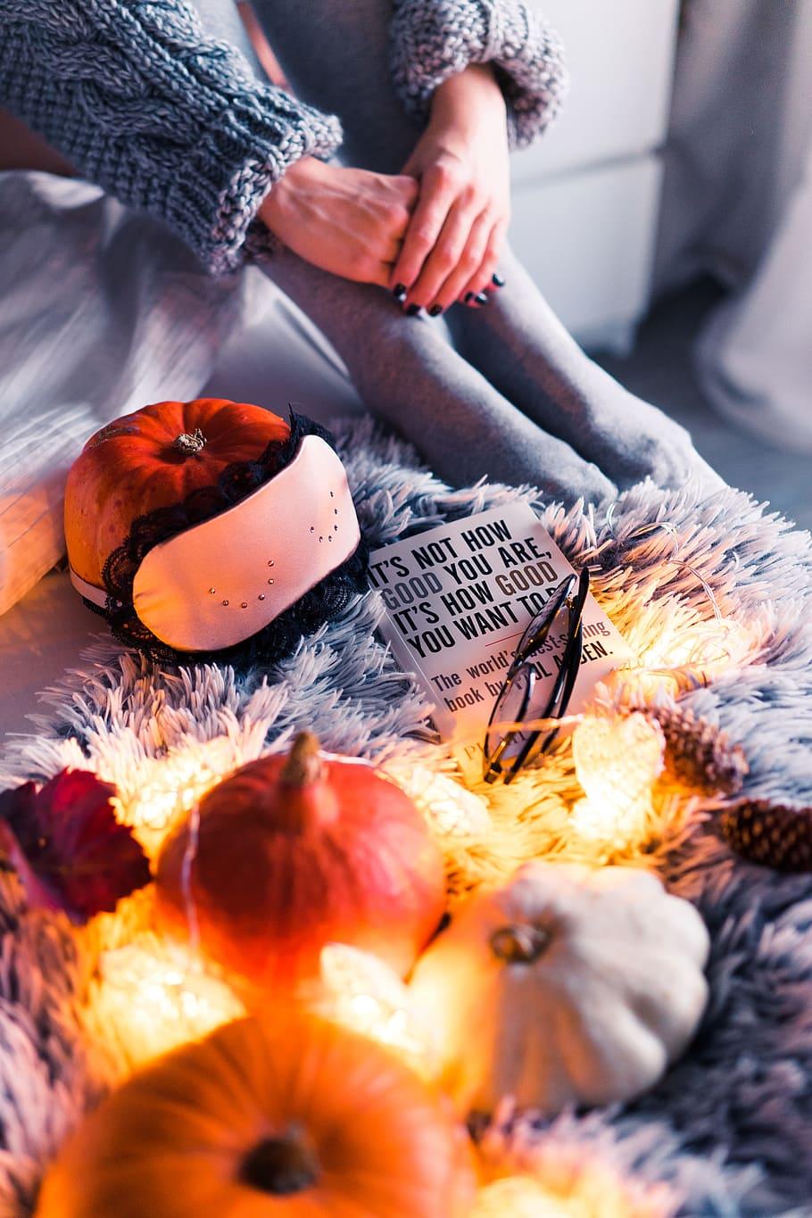 910x1365 HD wallpaper: Halloween in Bed, autumn, beauty, book, books, chill