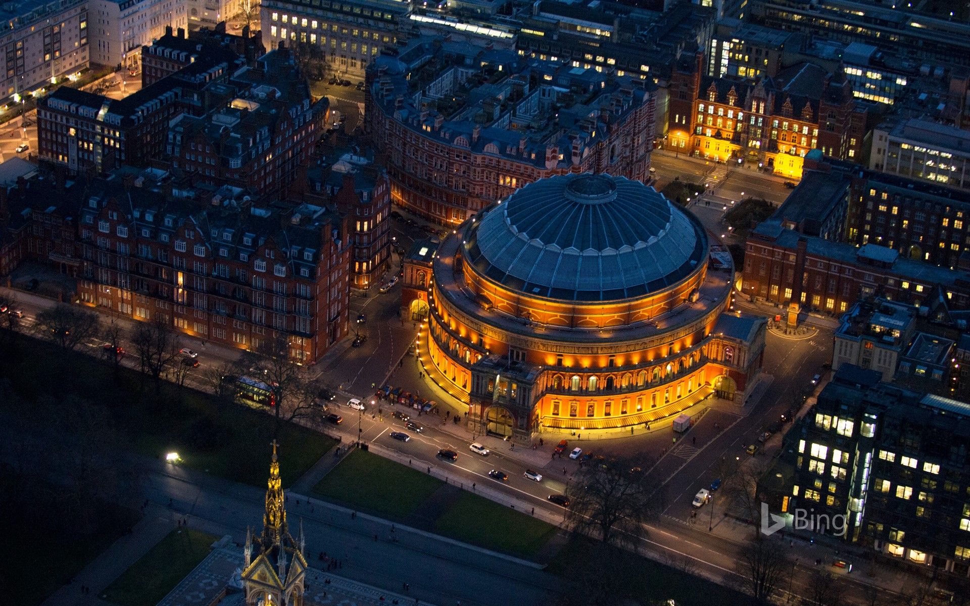 1920x1200 Aerial view of the Royal Albert Hall in South Kensington, London, England Wallpaper
