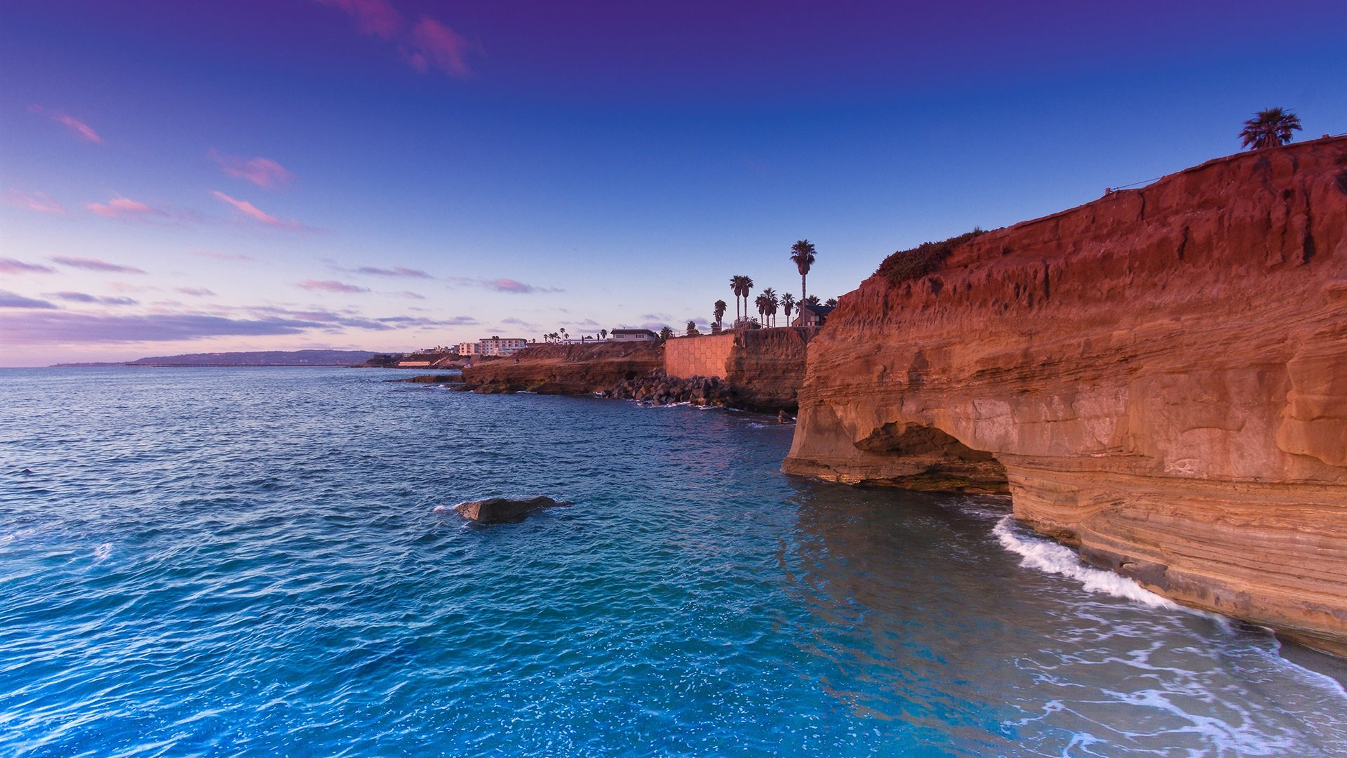 1920x1080 USA, California, San Diego, USA, Sunset, Cliffs, Blue Sea, Sky 750x1334 IPhone 8 7 6 6S Wallpaper, Background, Picture, Image