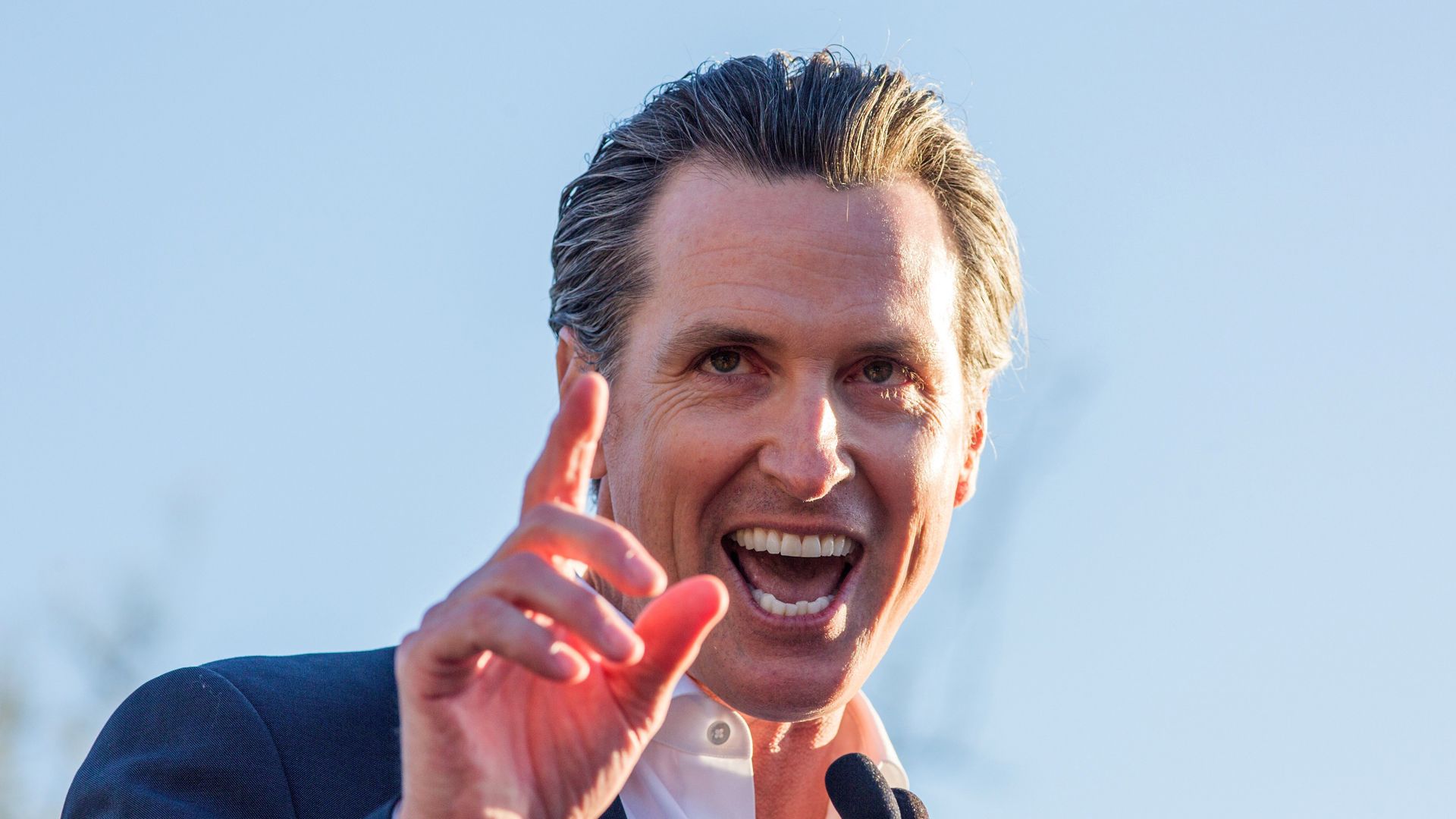 1920x1080 Gun Control Saves Lives': Lt. Gov. Gavin Newsom Touts Gun Reform Law Prop 63 While Addressing Protestors in Santa Ana