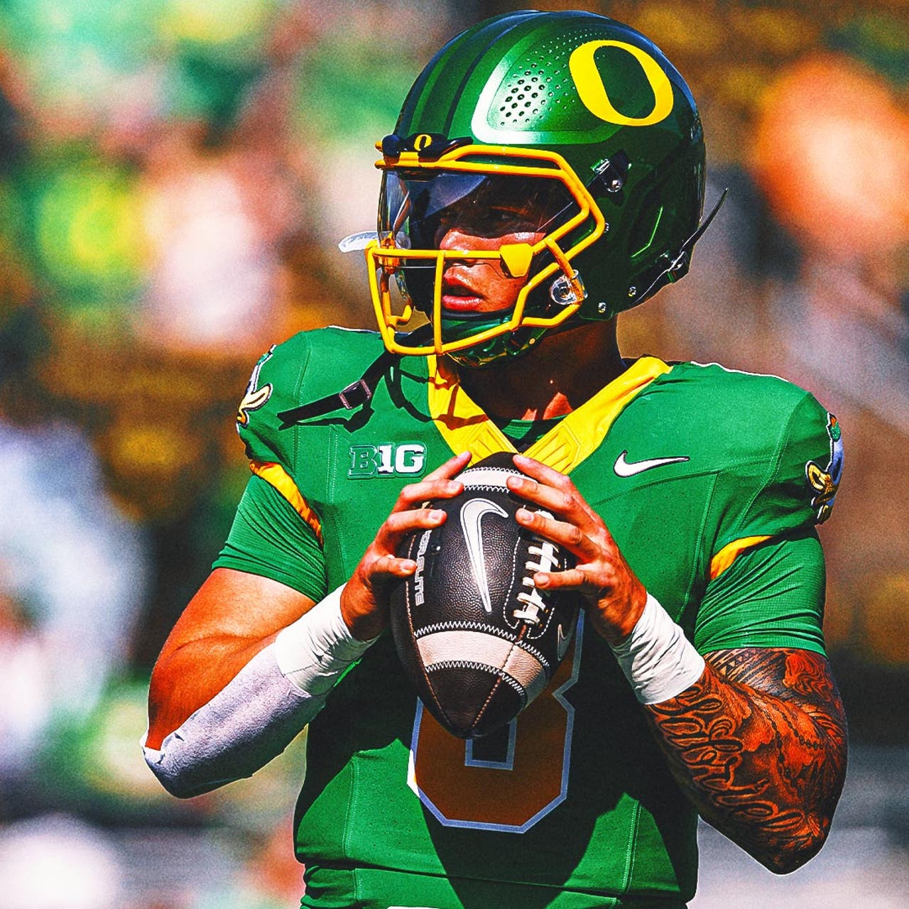 1280x1280 Oregon QB Dillon Gabriel says there's room for improvement after debut