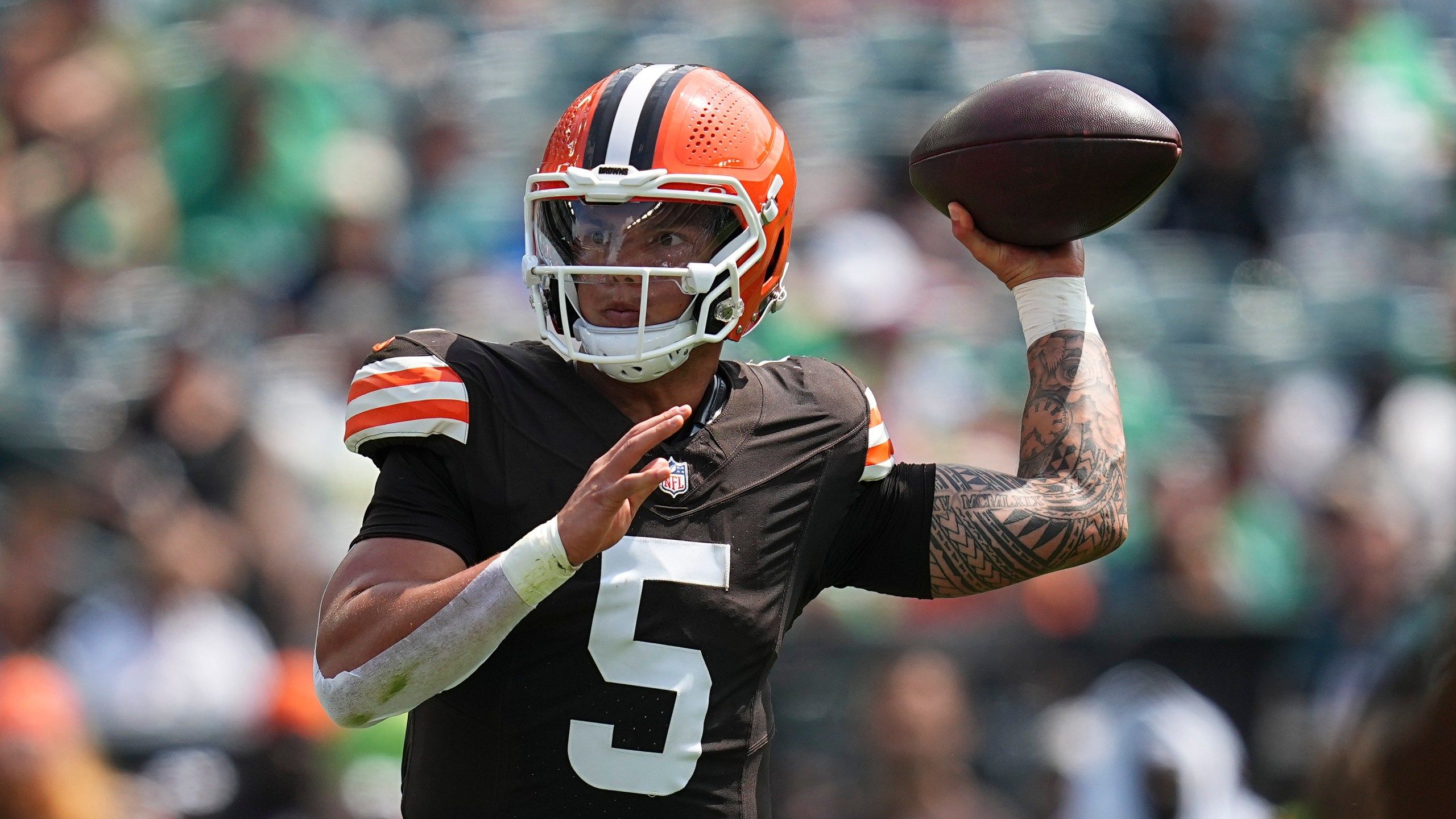 2560x1440 Rookie Dillon Gabriel named Browns starting QB, Joe Flacco benched