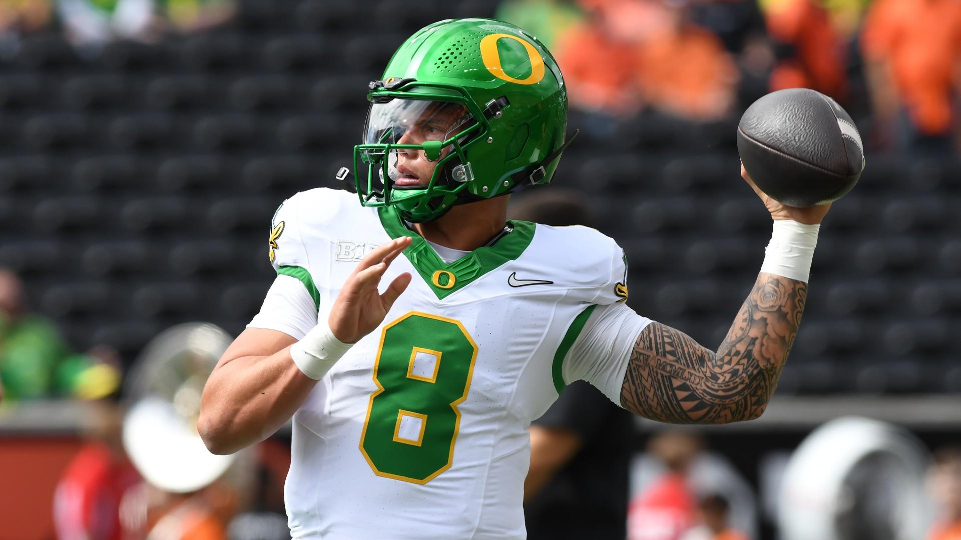 1920x1080 Former Oregon, Oklahoma, UCF QB Dillon Gabriel Unveils Unique Jaw Dropping Custom Senior Bowl Football Helmet
