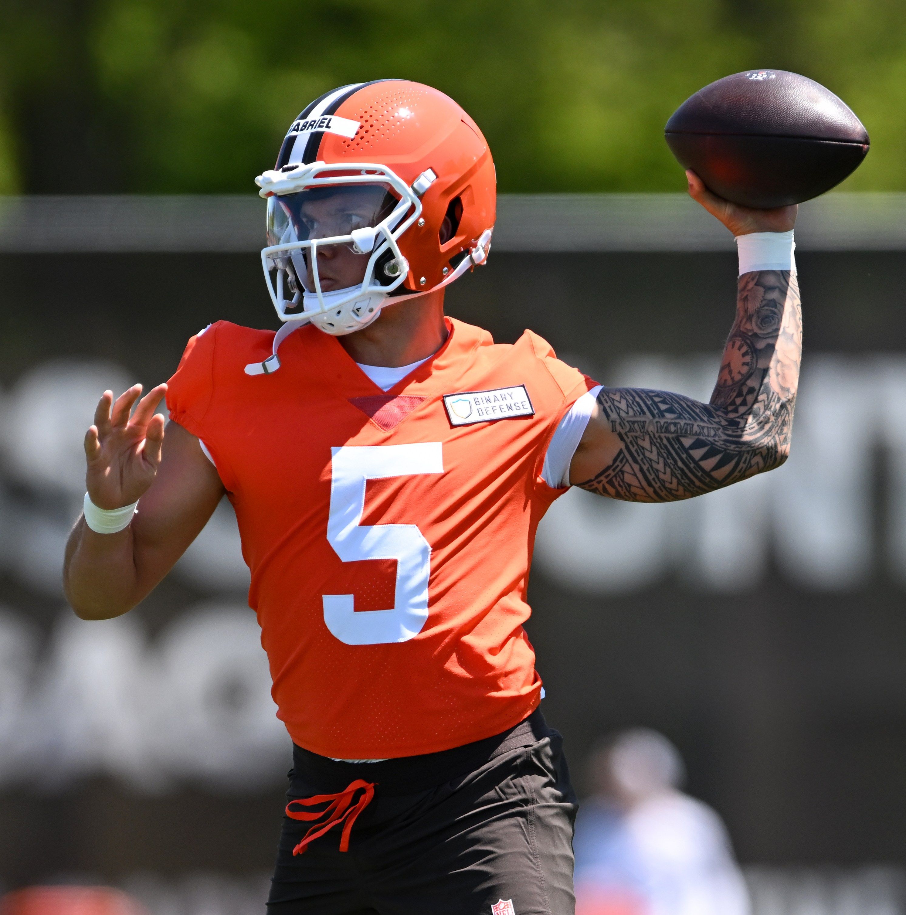 2985x3014 Cleveland Browns QB Dillon Gabriel: 'I want to build a solid foundation'. Dawgs By Nature