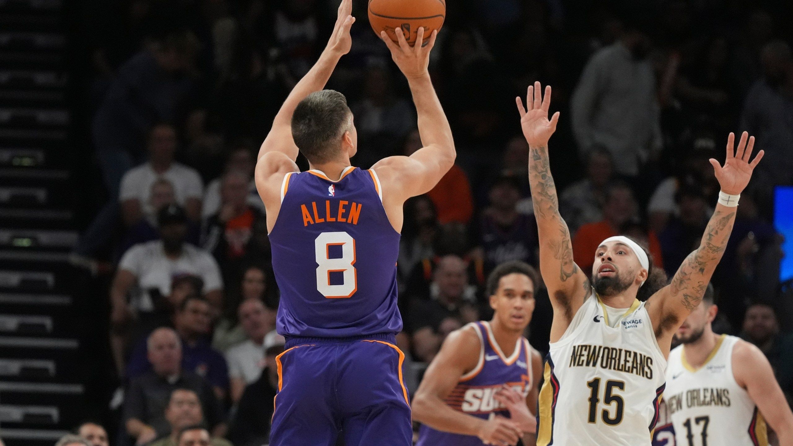 2560x1440 Grayson Allen Makes Suns Record 10 3 Pointers, Scores 42 Points In 121 98 Victory Over Pelicans
