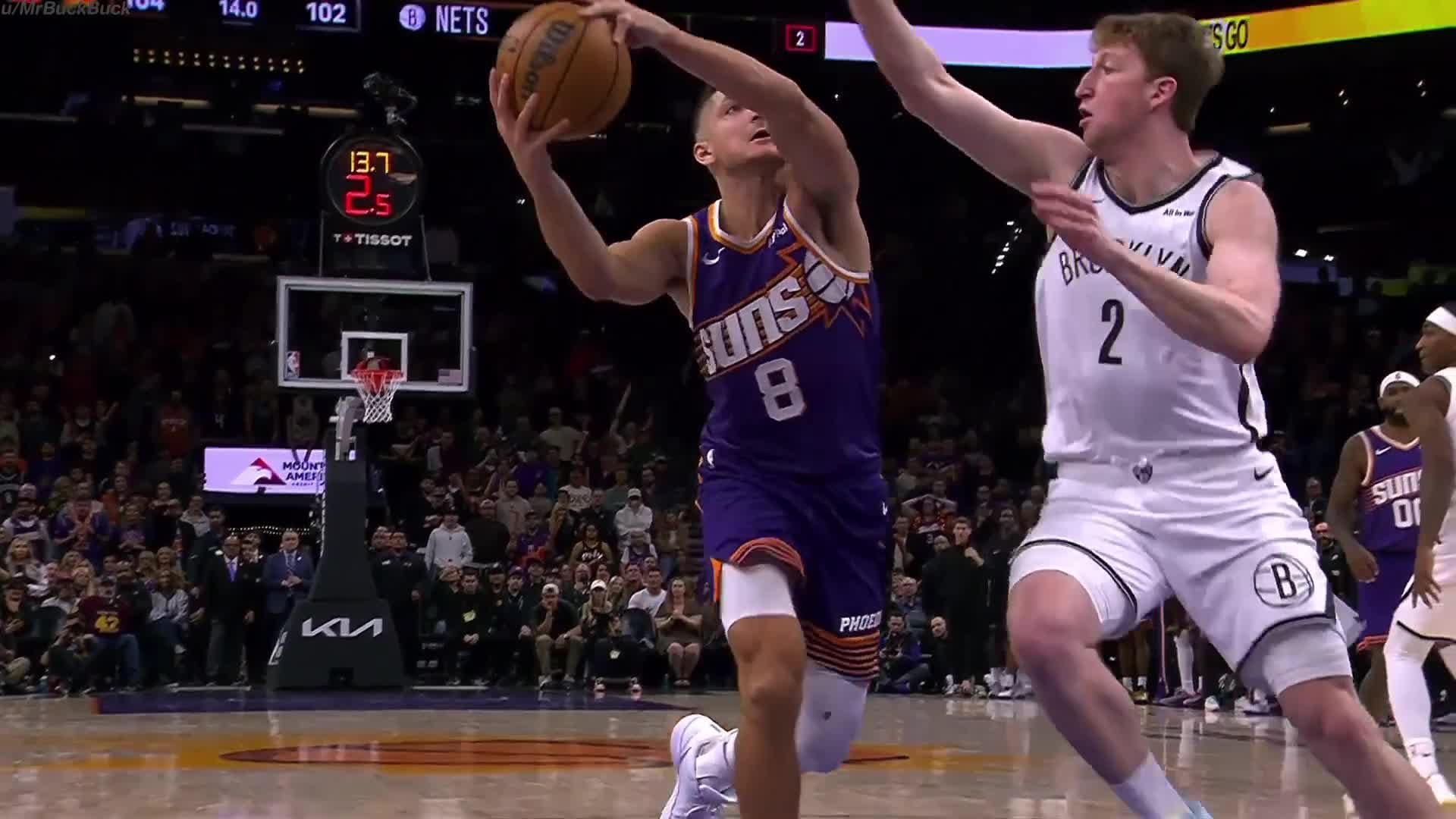 1920x1080 [Highlight Grayson Allen makes the tough clutch layup off the spin move over Danny Wolf (with replays). Suns and Nets commentaries