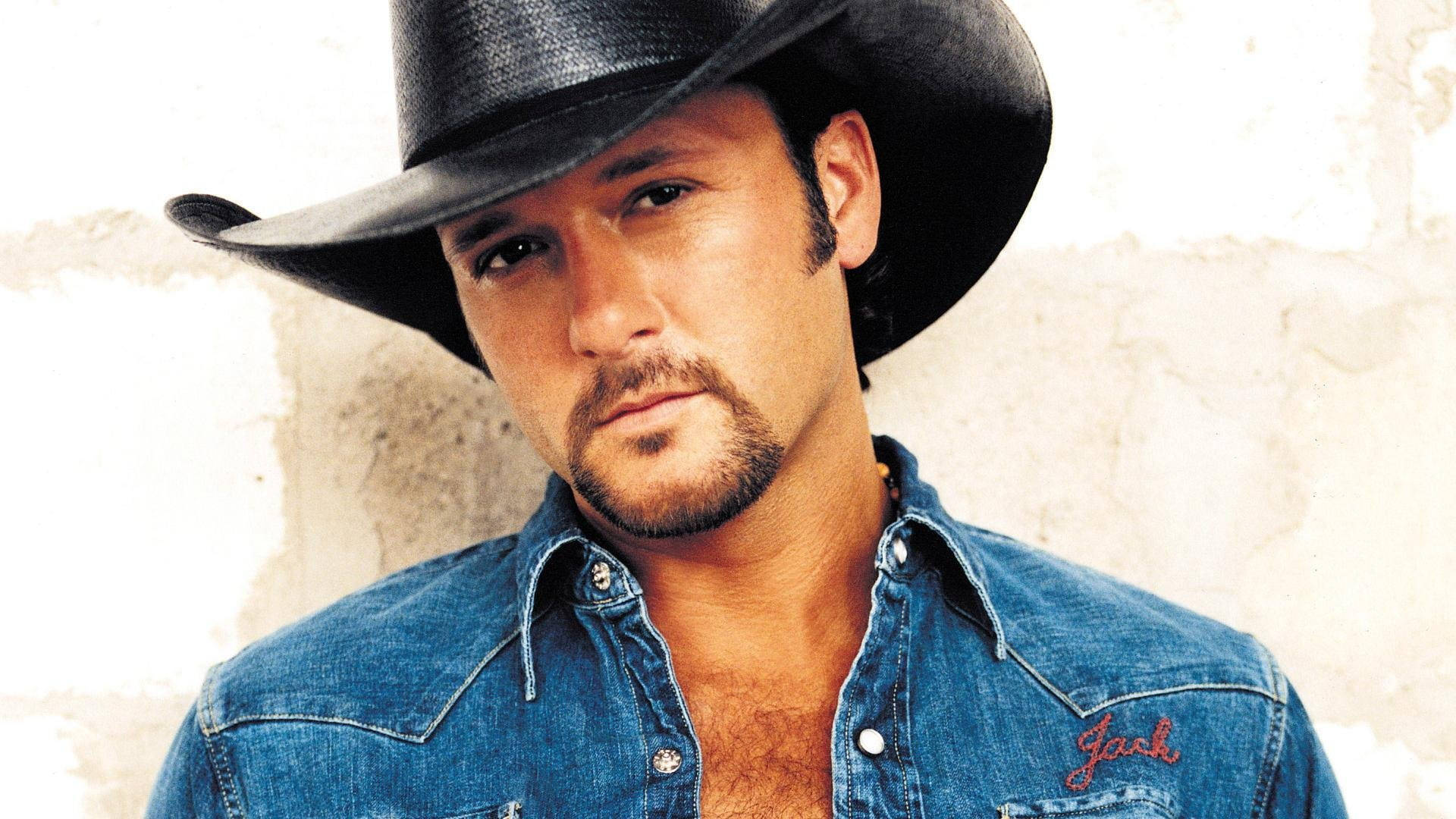 1920x1080 Download Tim McGraw Wearing Denim Jacket Wallpaper