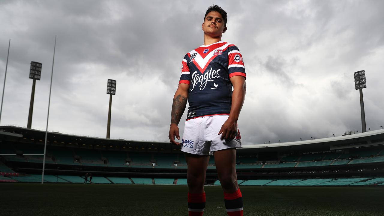 1280x720 Download Latrell Mitchell in Action during NRL Match. Wallpaper