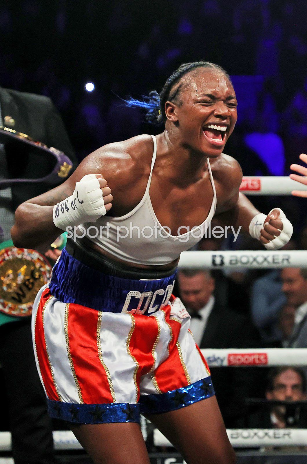 1060x1600 Claressa Shields celebrates v Savannah Marshall London 2022 Image
