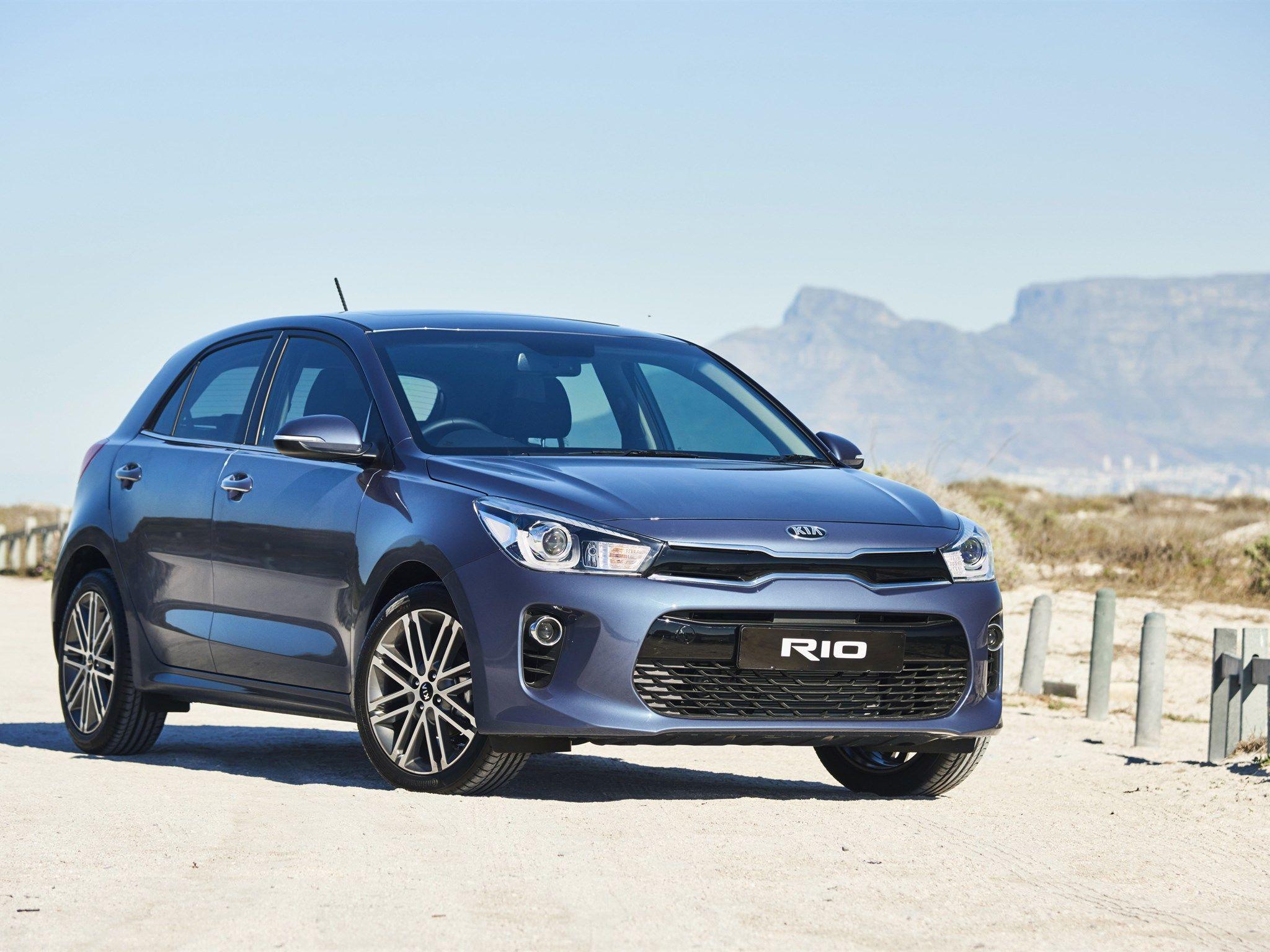2048x1536 4k, KIA Rio, 2018 cars, hatchback, blue Rio, korean cars, KIA
