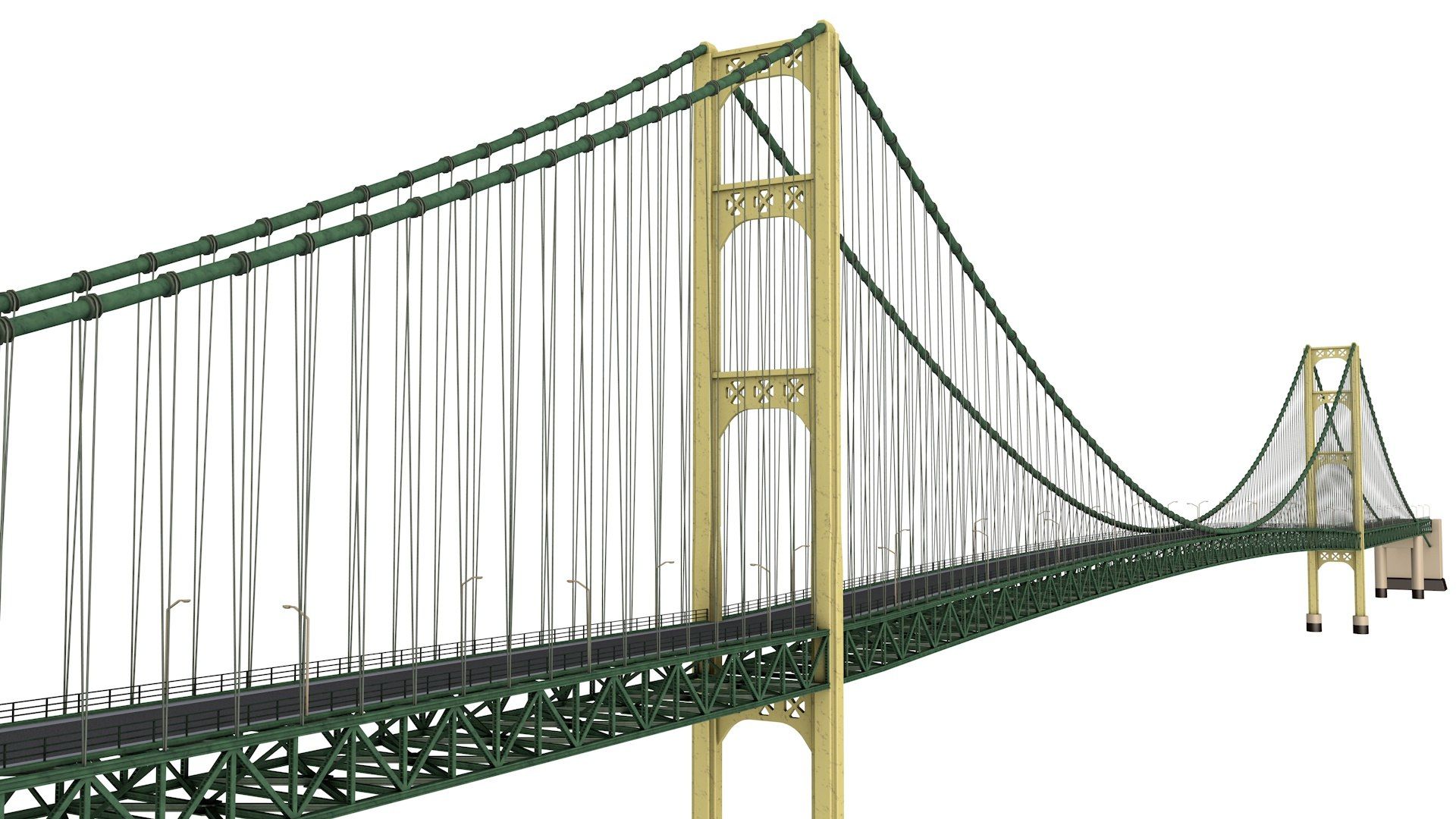 1920x1080 Mackinac Bridge 3D Model