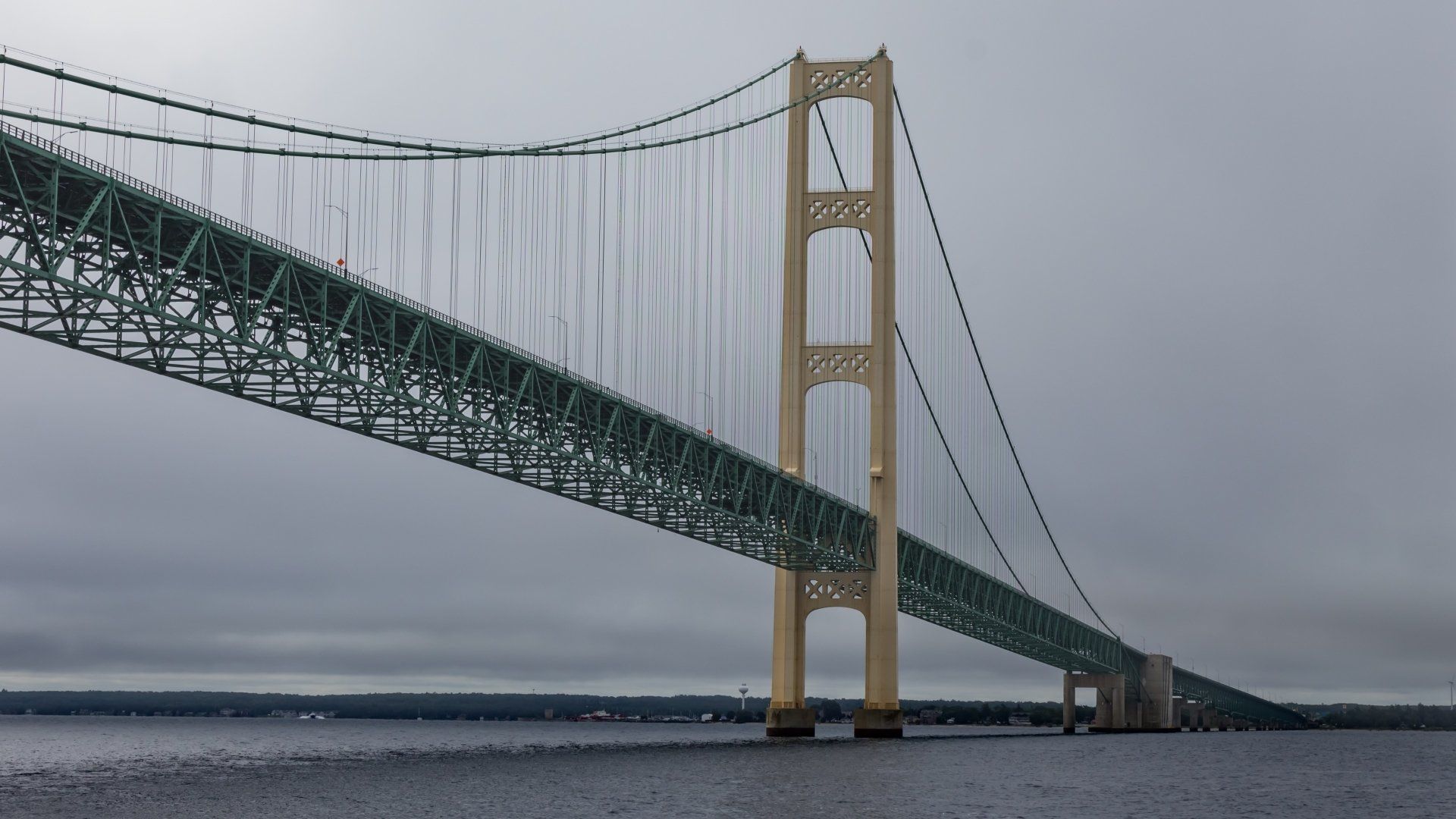 1920x1080 Download Michigan Mackinaw City Mackinac Bridge Man Made Bridge 4k Ultra HD Wallpaper