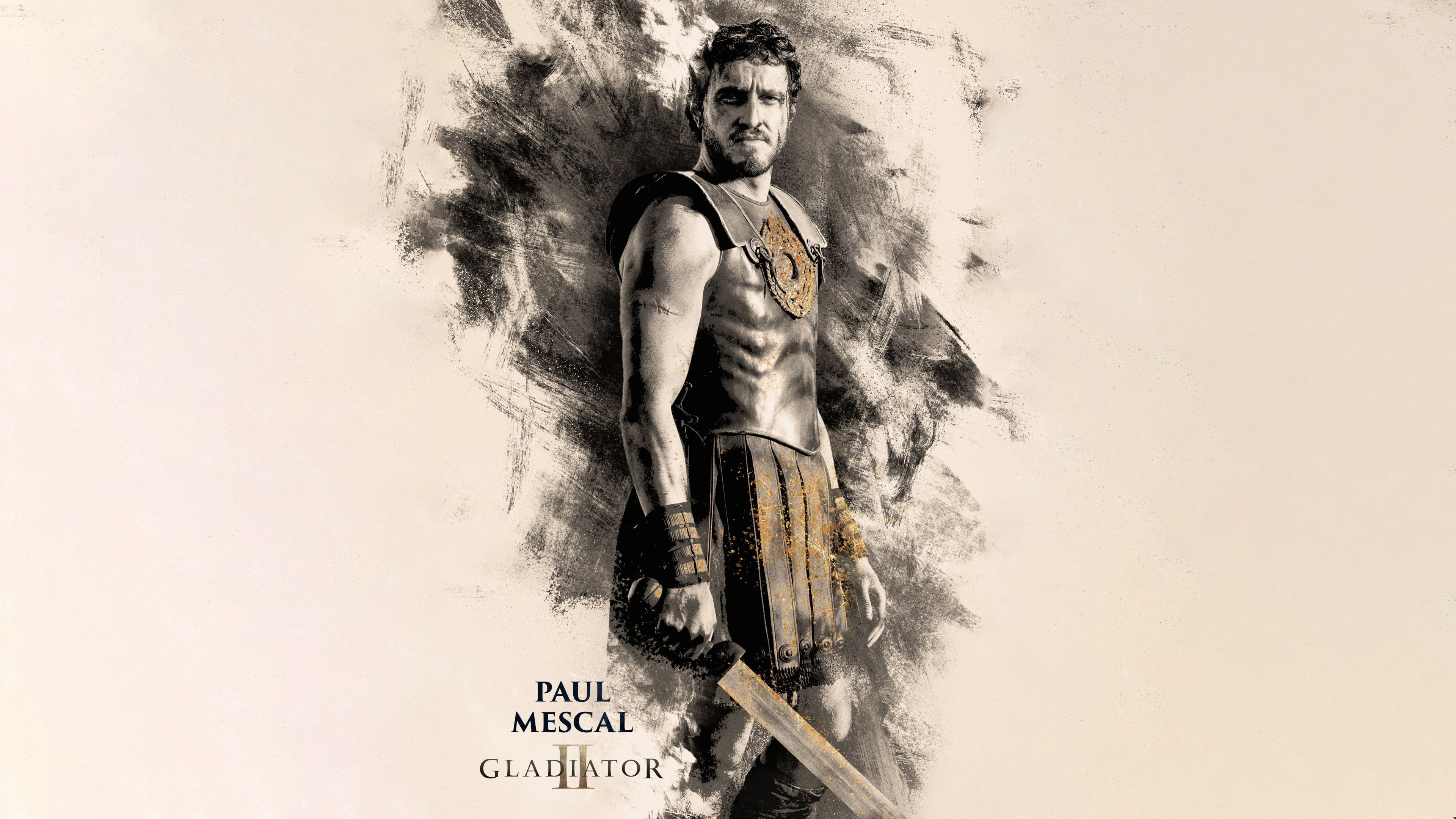 3840x2160 Paul Mescal Wallpaper 4K, Lucius, Gladiator II, 5K