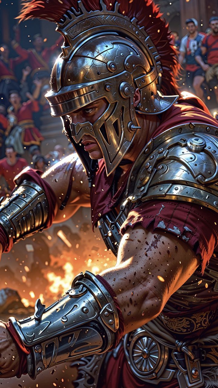 720x1280 free 4K wallpaper spartan, gladiator, warrior, armor, battle, ai, art by ♤CRISTIAN♧¿