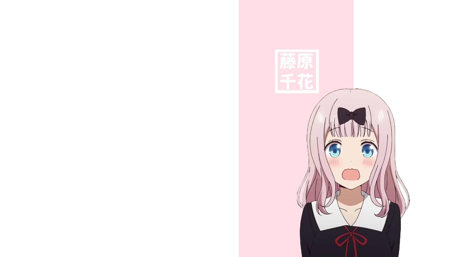 1920x1080 minimalism anime girls blue eyes open mouth simple background