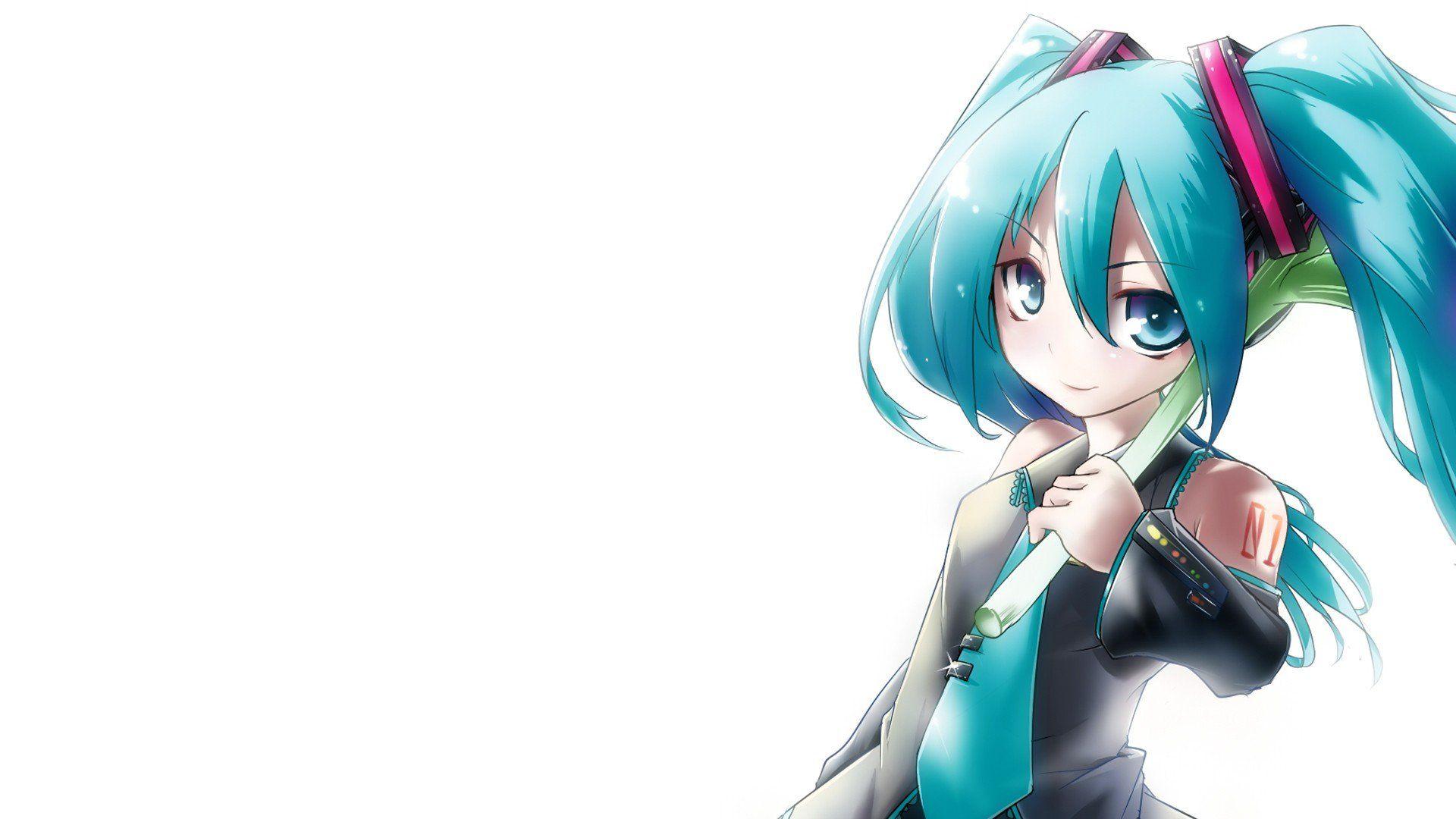 1920x1080 Free download Vocaloid Hatsune Miku simple background anime girls