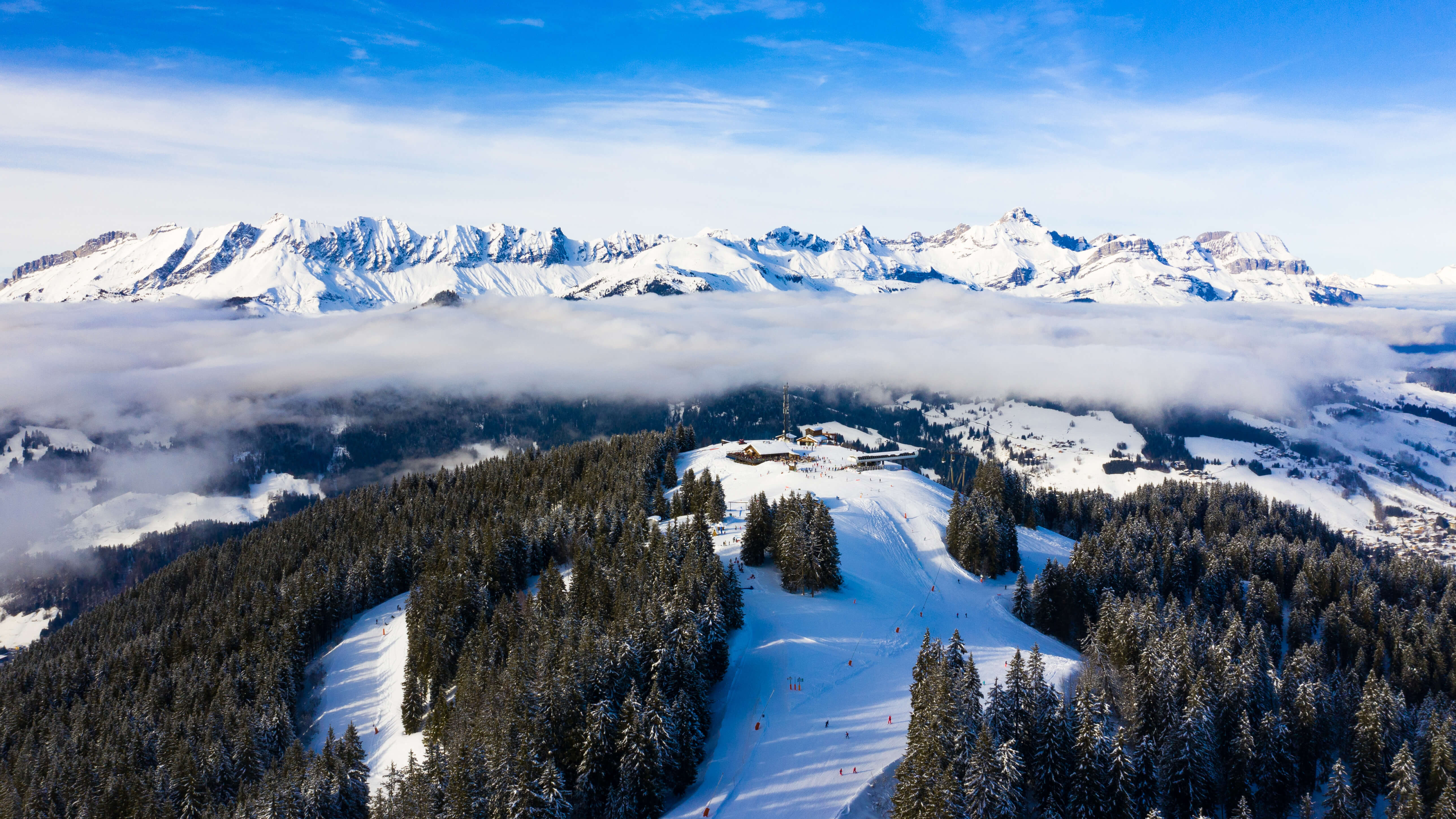 5150x2897 Domaine skiable de Megève dans les Alpes françaises