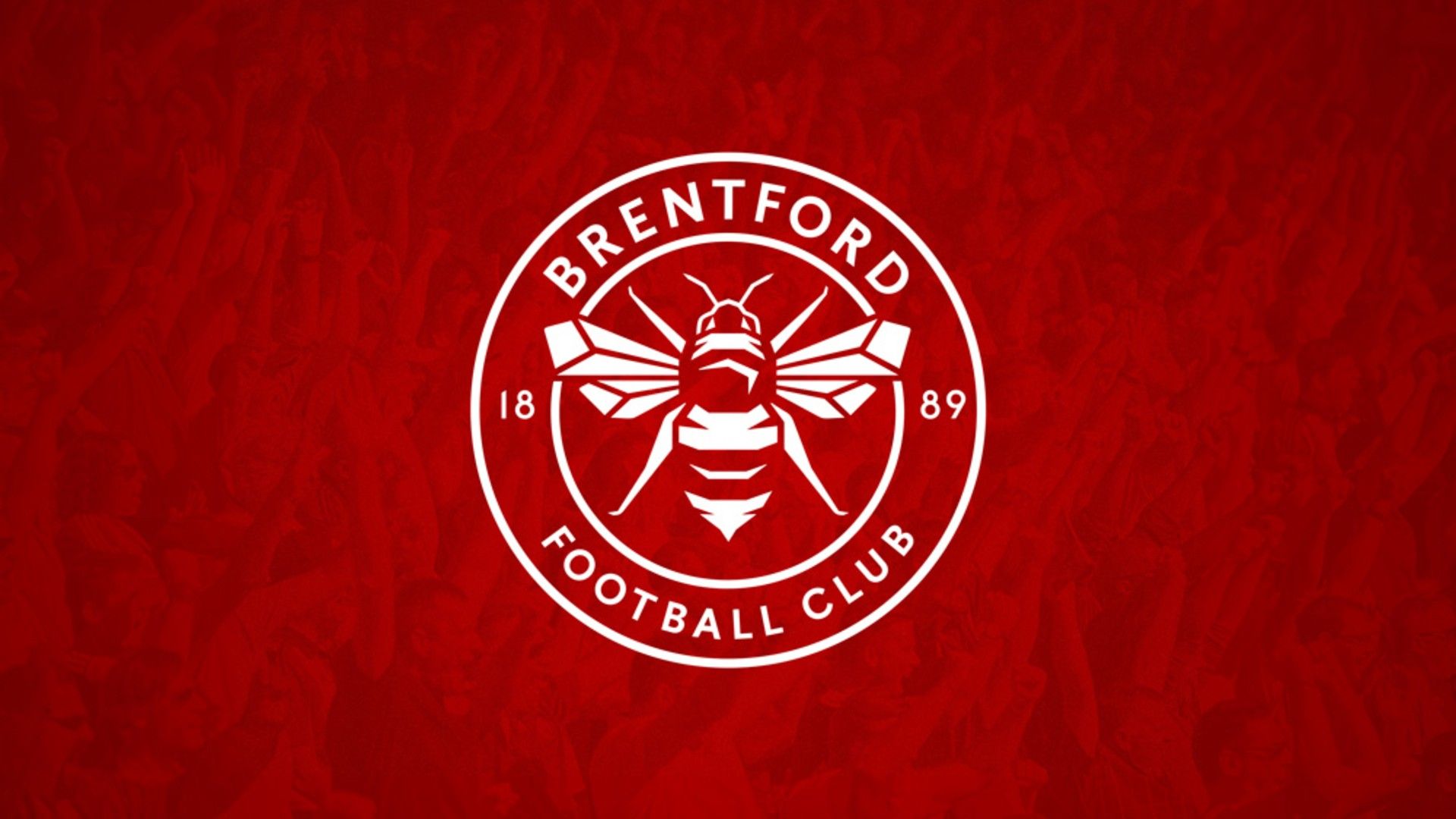 1920x1080 Emblem Logo Soccer In Red Background HD Brentford F.C Wallpaper