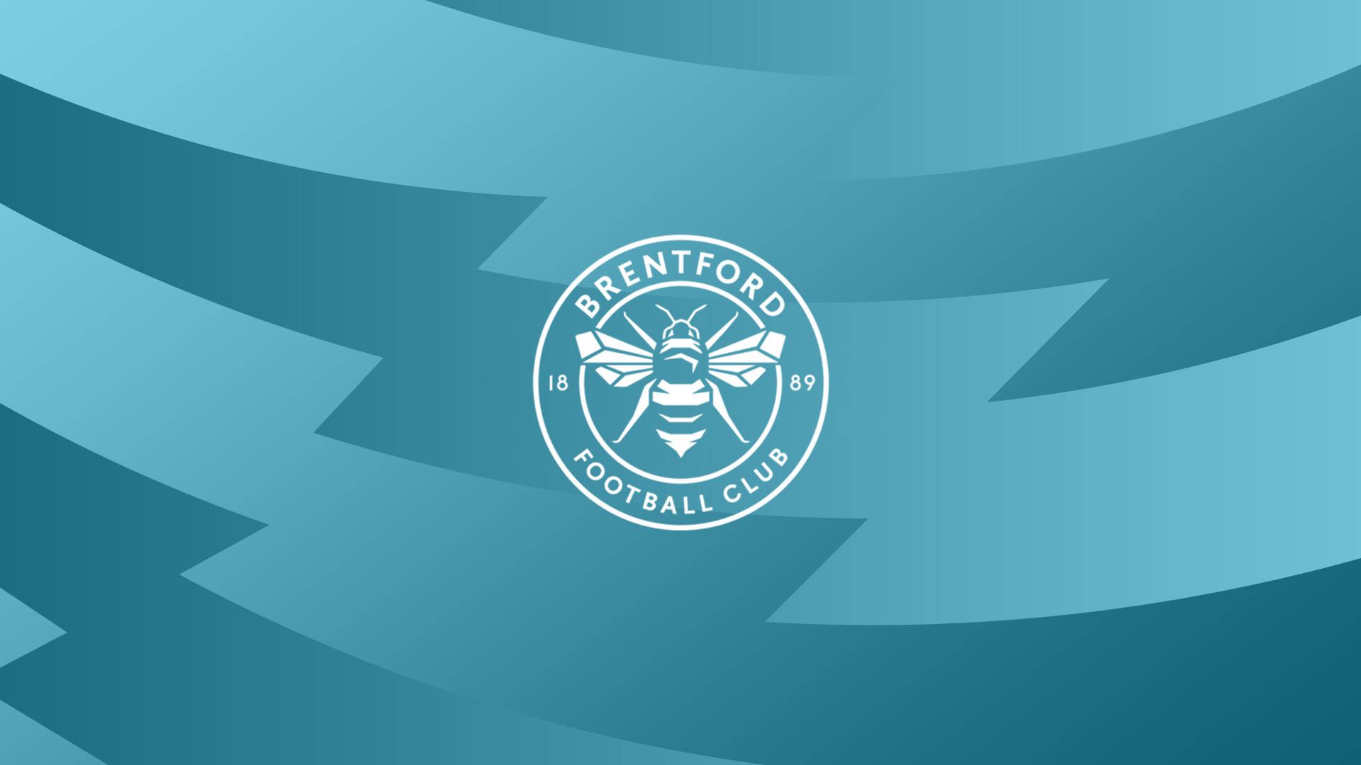 1920x1080 Download Brentford FC Logo In Blue Gradient Wallpaper