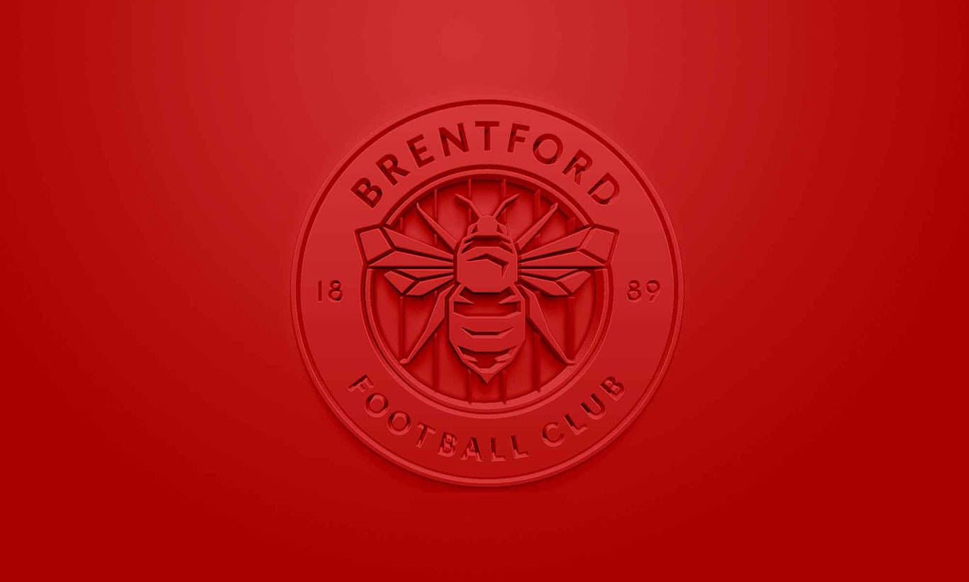 1366x820 Download Minimalist Brentford Fc Club Logo Wallpaper