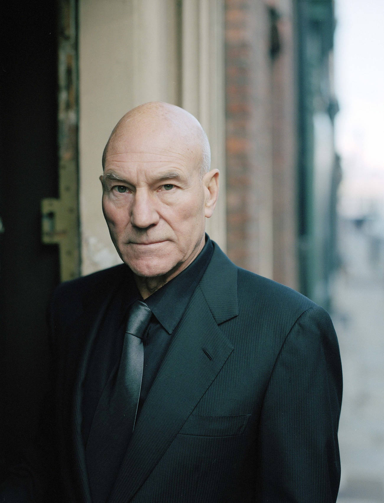 1300x1703 Download Patrick Stewart Formal Suit And Tie Wallpaper