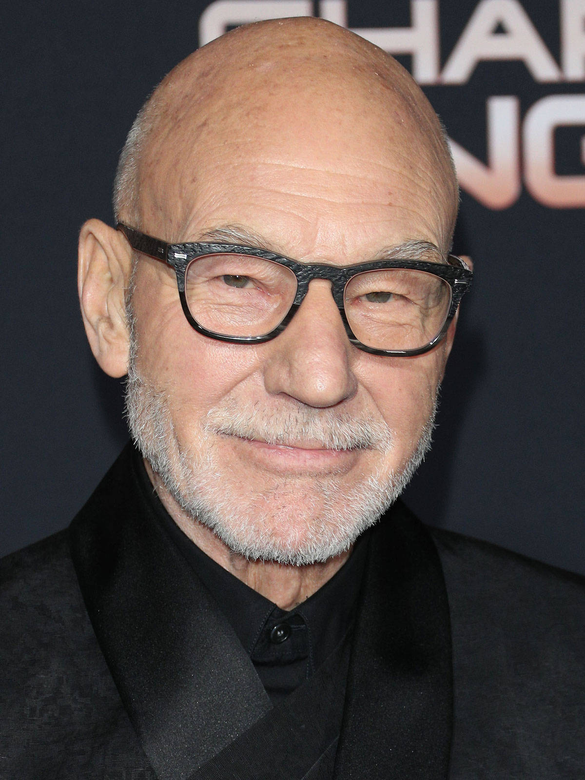 1200x1600 Download Patrick Stewart In Transparent Black Eyeglasses Wallpaper