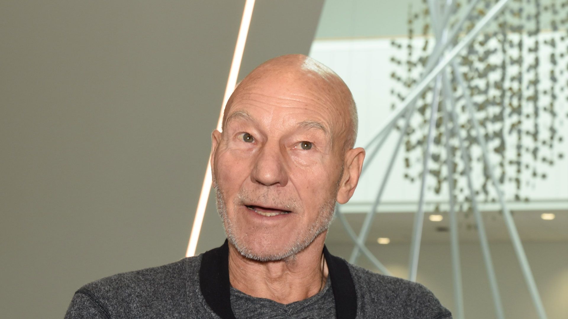 1920x1080 Sir Patrick Stewart visits the University's new £30m building of Huddersfield