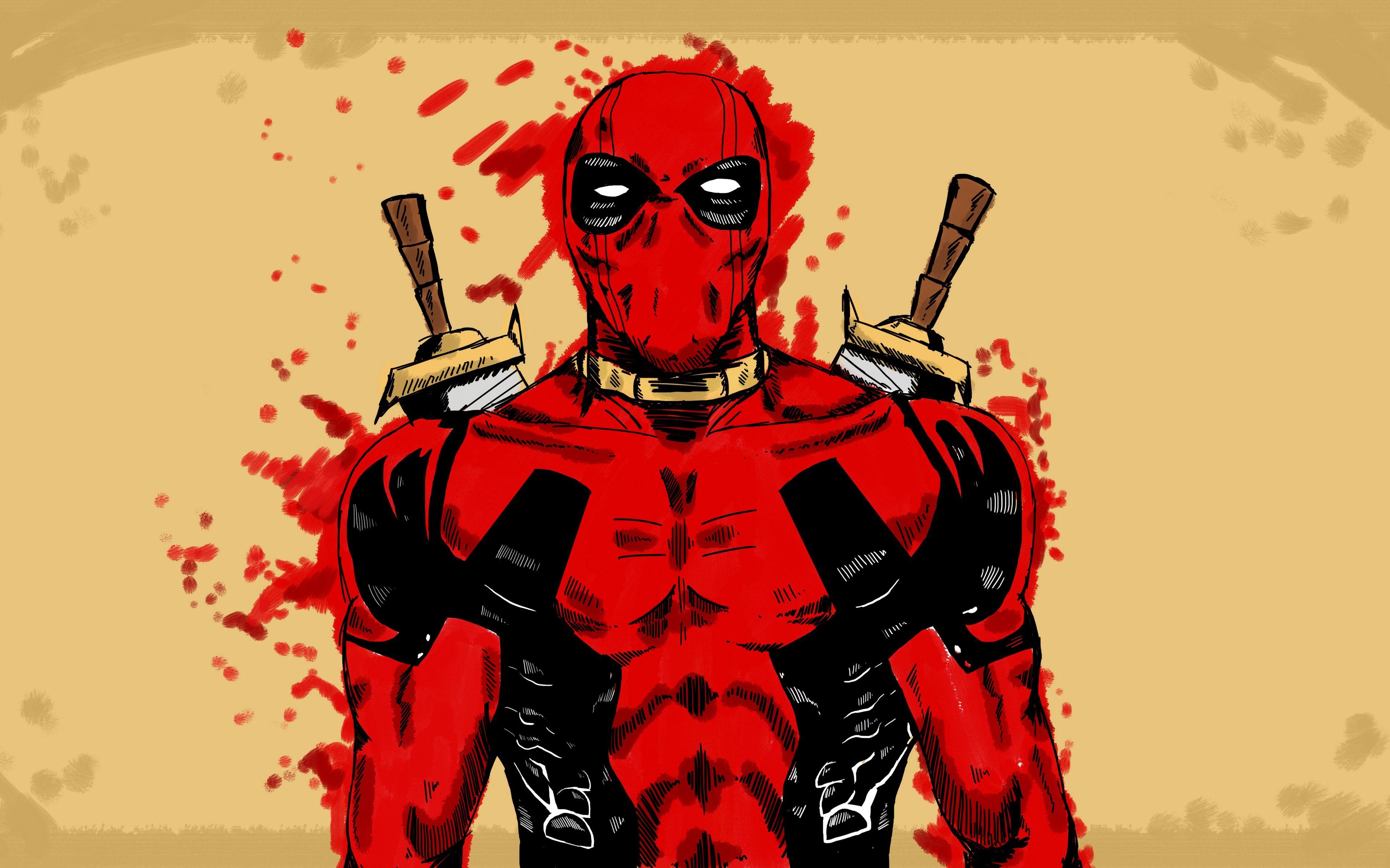 3840x2400 Download wallpaper 3840x2400 deadpool, marvel, comics, art 4k ultra