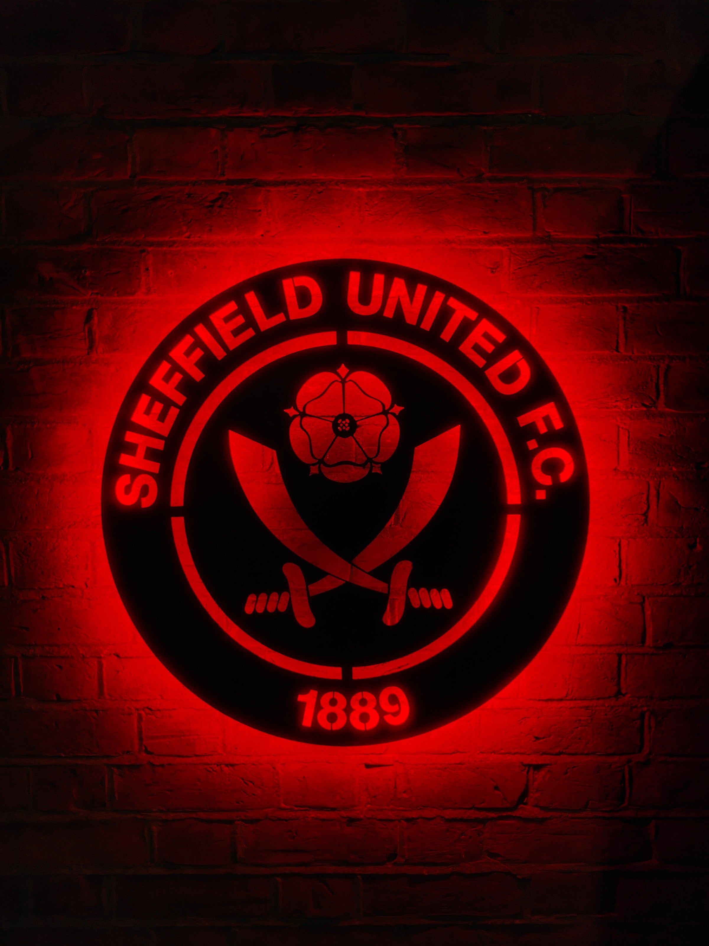 2400x3200 Manchester United Football Club Illuminated Metal Wall Badge LED Light