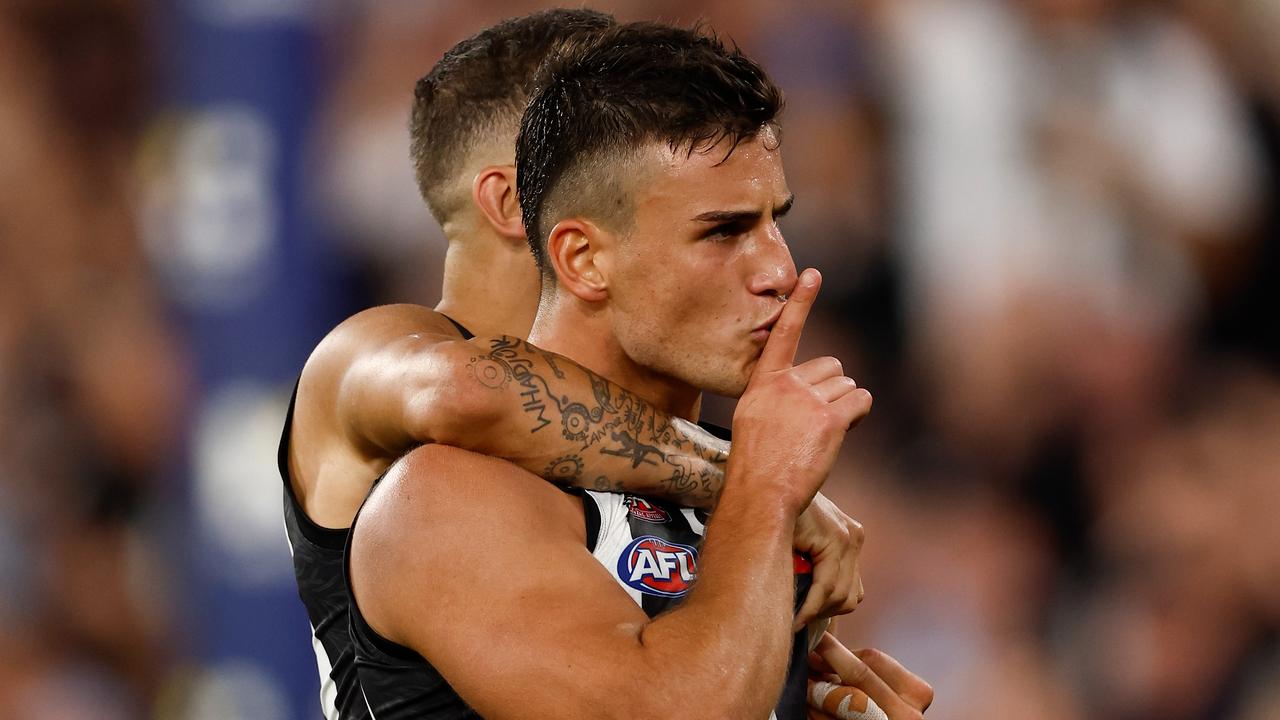 1280x720 AFL 2023: Nick Daicos, Anzac Day medallist, video, reactions, response commentary, Brownlow Medal odds, Collingwood Magpies win over Essendon Bombers