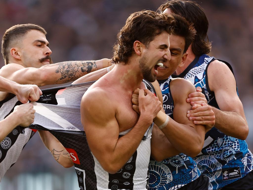 1024x768 Collingwood thriving despite opponents targeting Nick Daicos, playing with consistency that eluded them in 2022