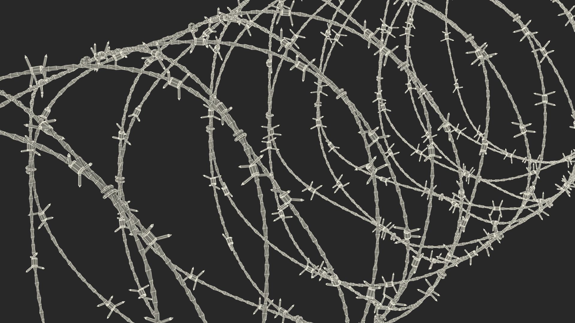 1920x1080 Spiral Razor Wire Obstacle 3D Model $19 - .3Ds .blend .c4d .fbx .max .ma .lxo .obj